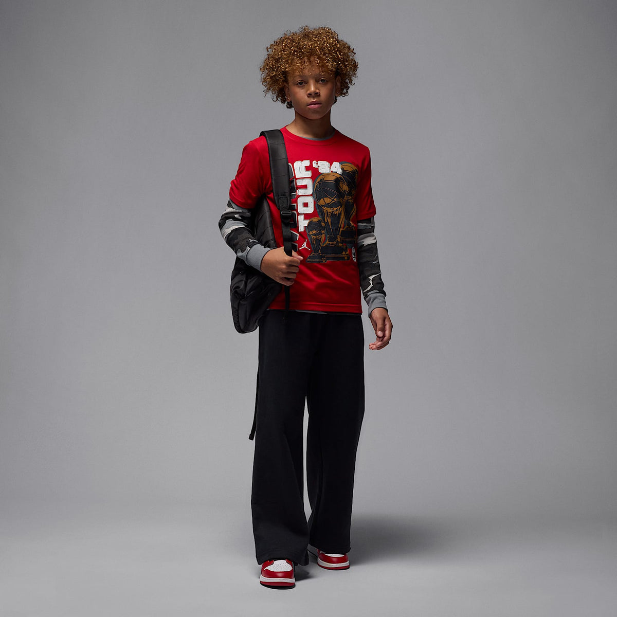 Pants de tejido Fleece Open para niños talla grande Jordan Brooklyn Essentials – Negro – vista 6