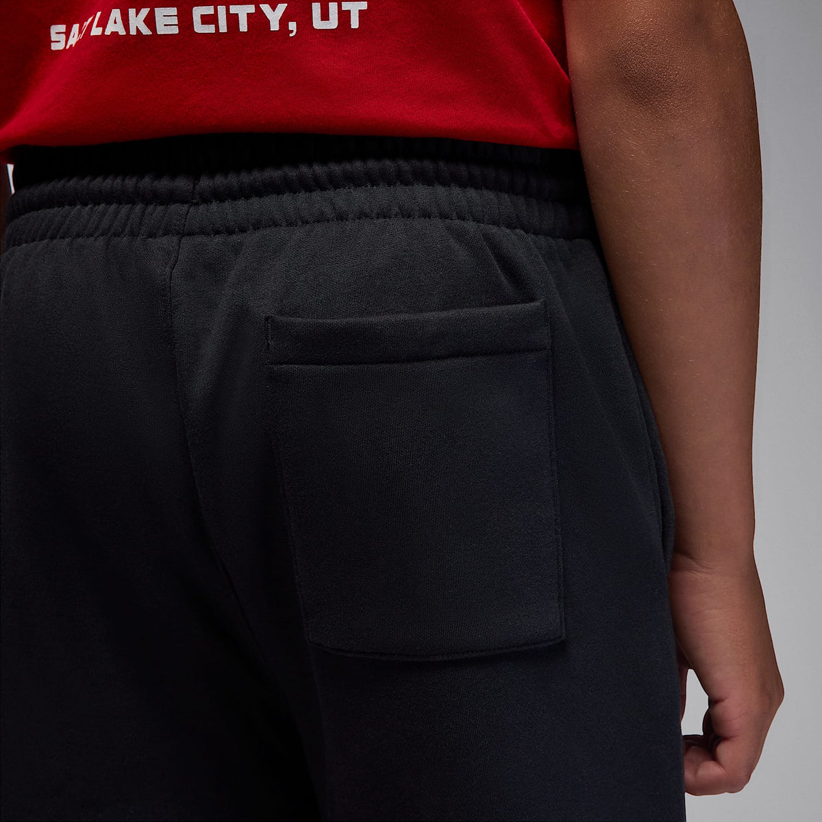 Pants de tejido Fleece Open para niños talla grande Jordan Brooklyn Essentials – Negro – vista 4