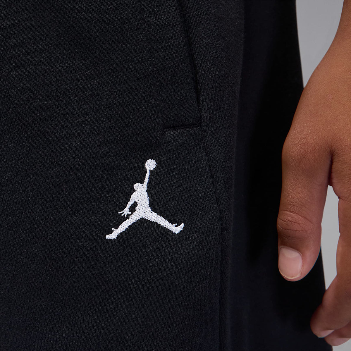 Pants de tejido Fleece Open para niños talla grande Jordan Brooklyn Essentials – Negro – vista 5