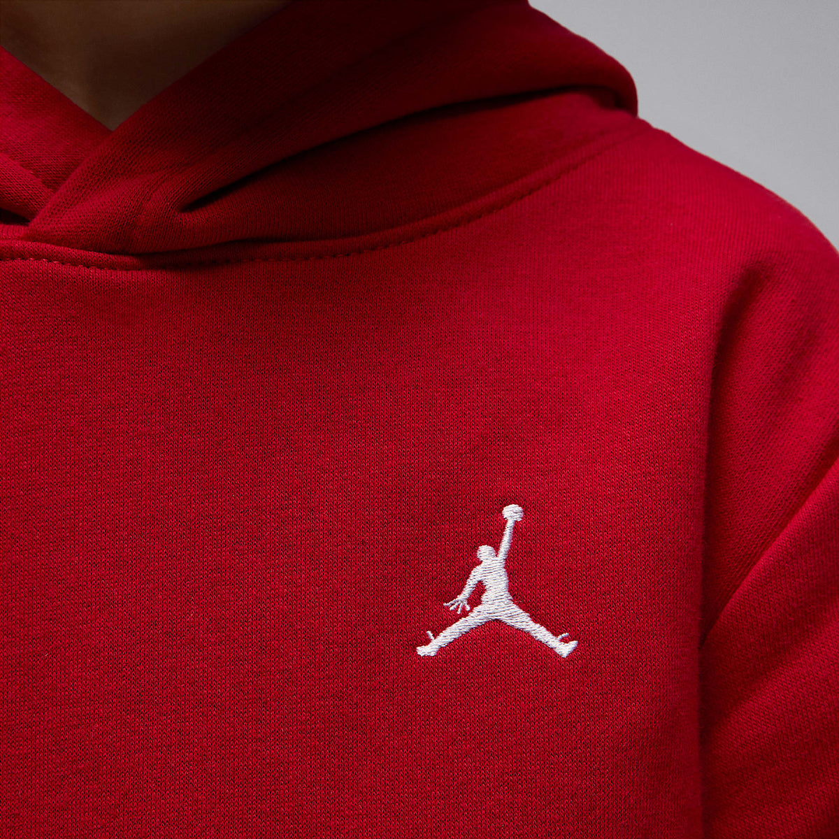 Conjunto de 2 piezas con sudadera con gorro sin cierre para niños talla pequeña Jordan Brooklyn Fleece – Rojo gimnasio – vista 5