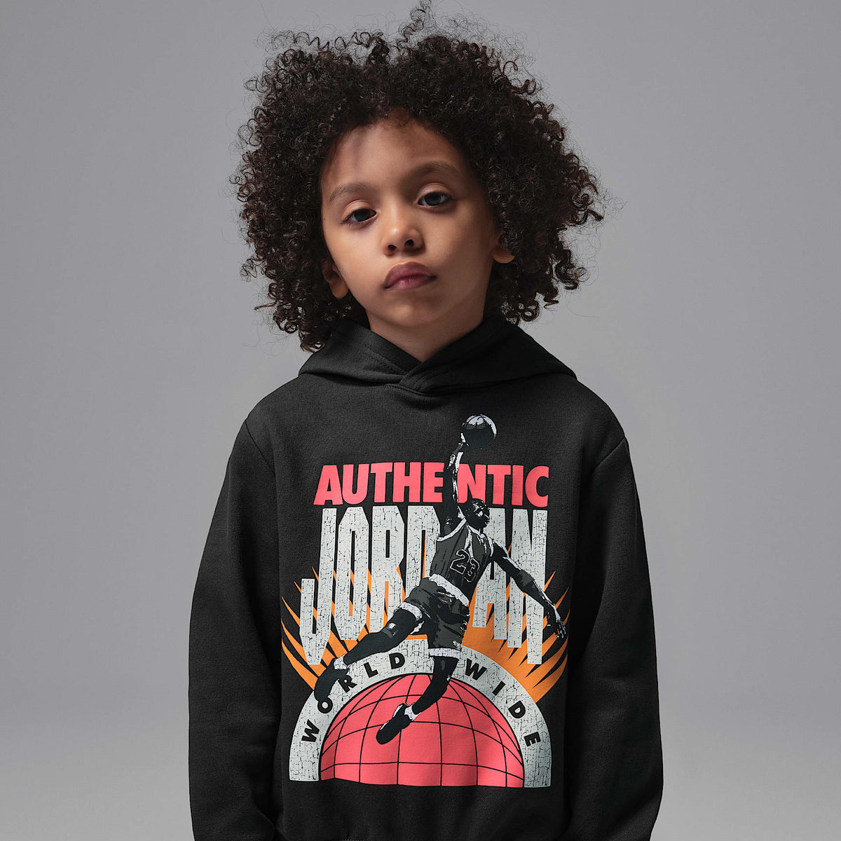 Conjunto de sudadera sin cierre de 2 piezas AJ6 para niños talla pequeña Jordan Brooklyn Fleece – Sombrío apagado – vista 3