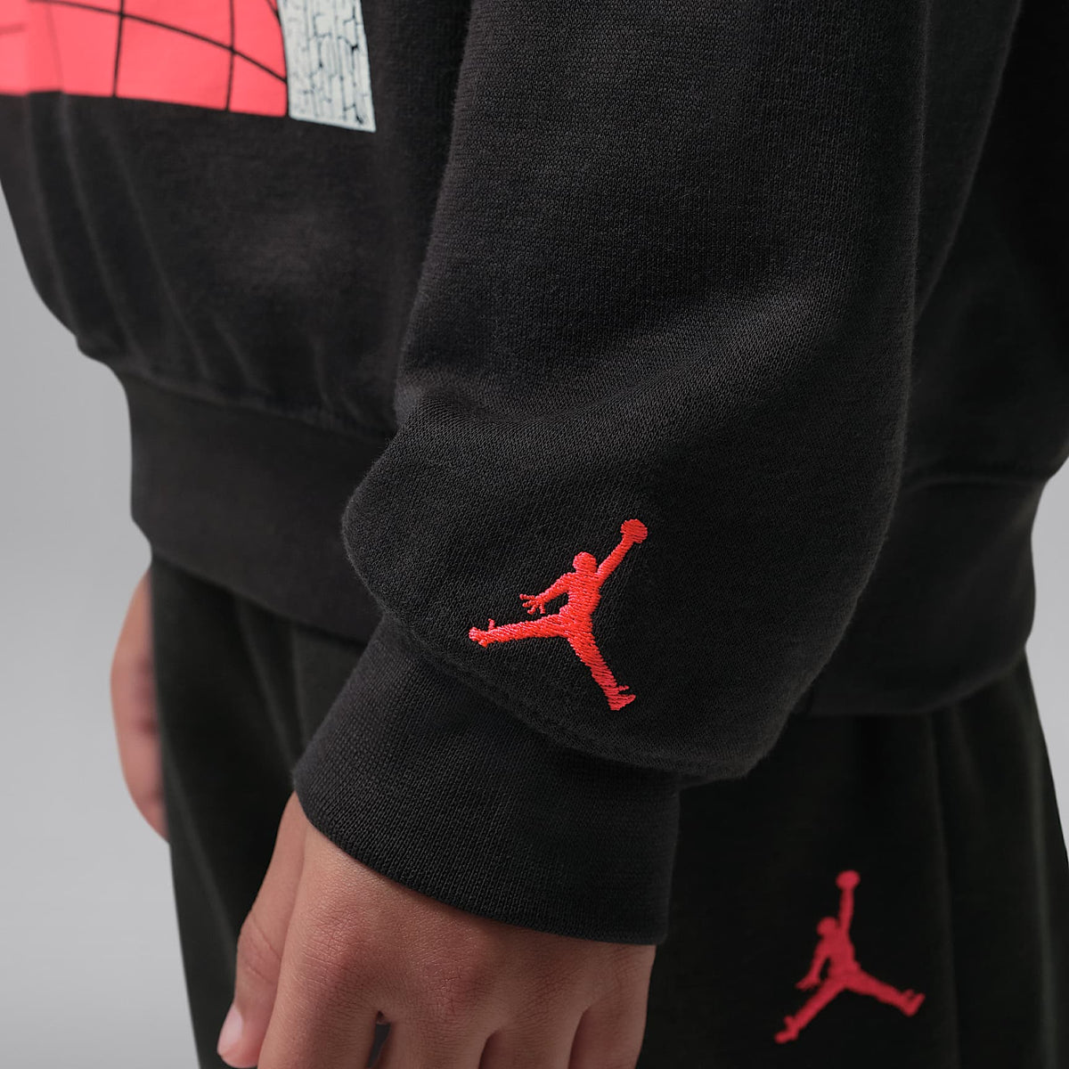 Conjunto de sudadera sin cierre de 2 piezas AJ6 para niños talla pequeña Jordan Brooklyn Fleece – Sombrío apagado – vista 6