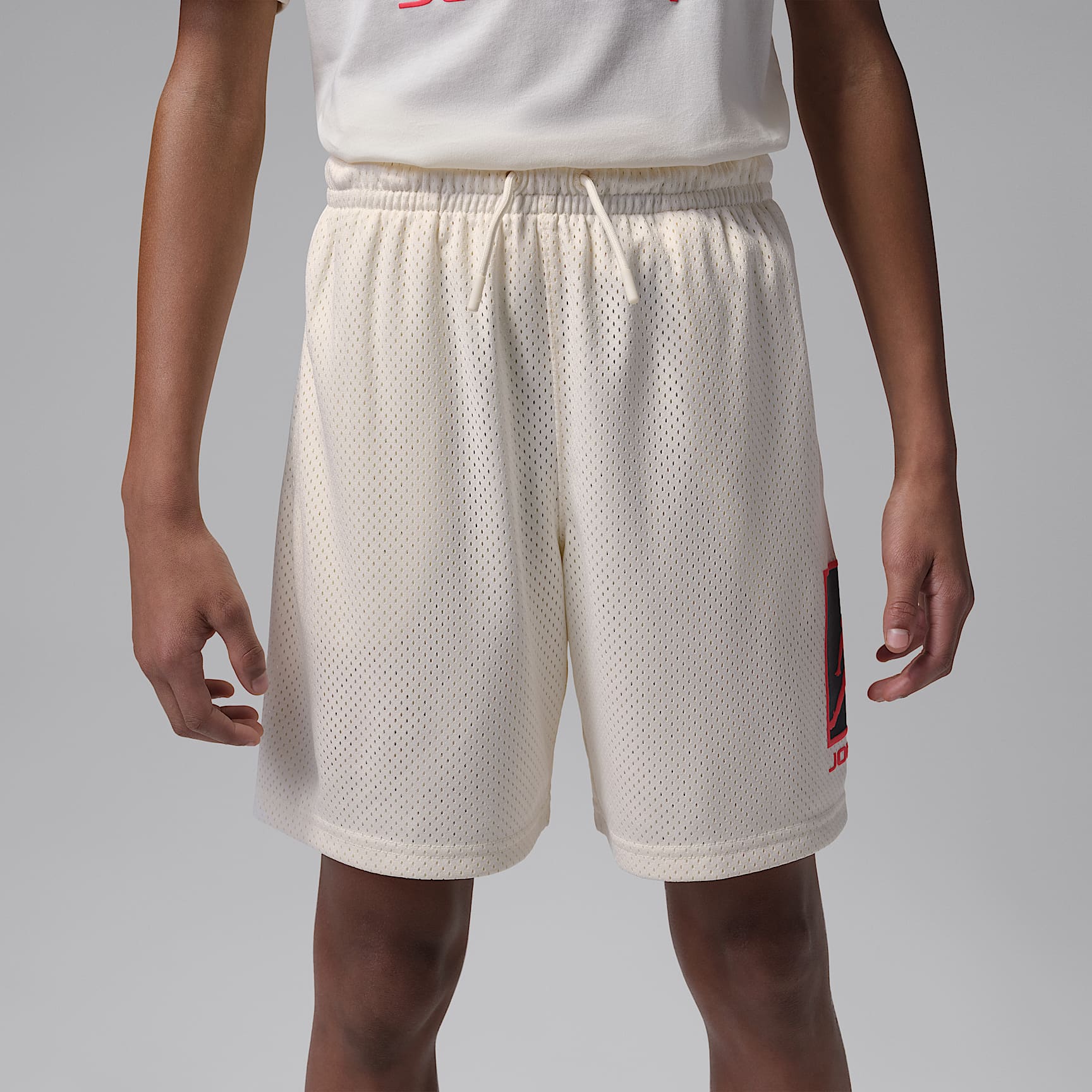 Shorts de malla Brooklyn Baseline para niños talla grande Jordan – Marrón – vista 2