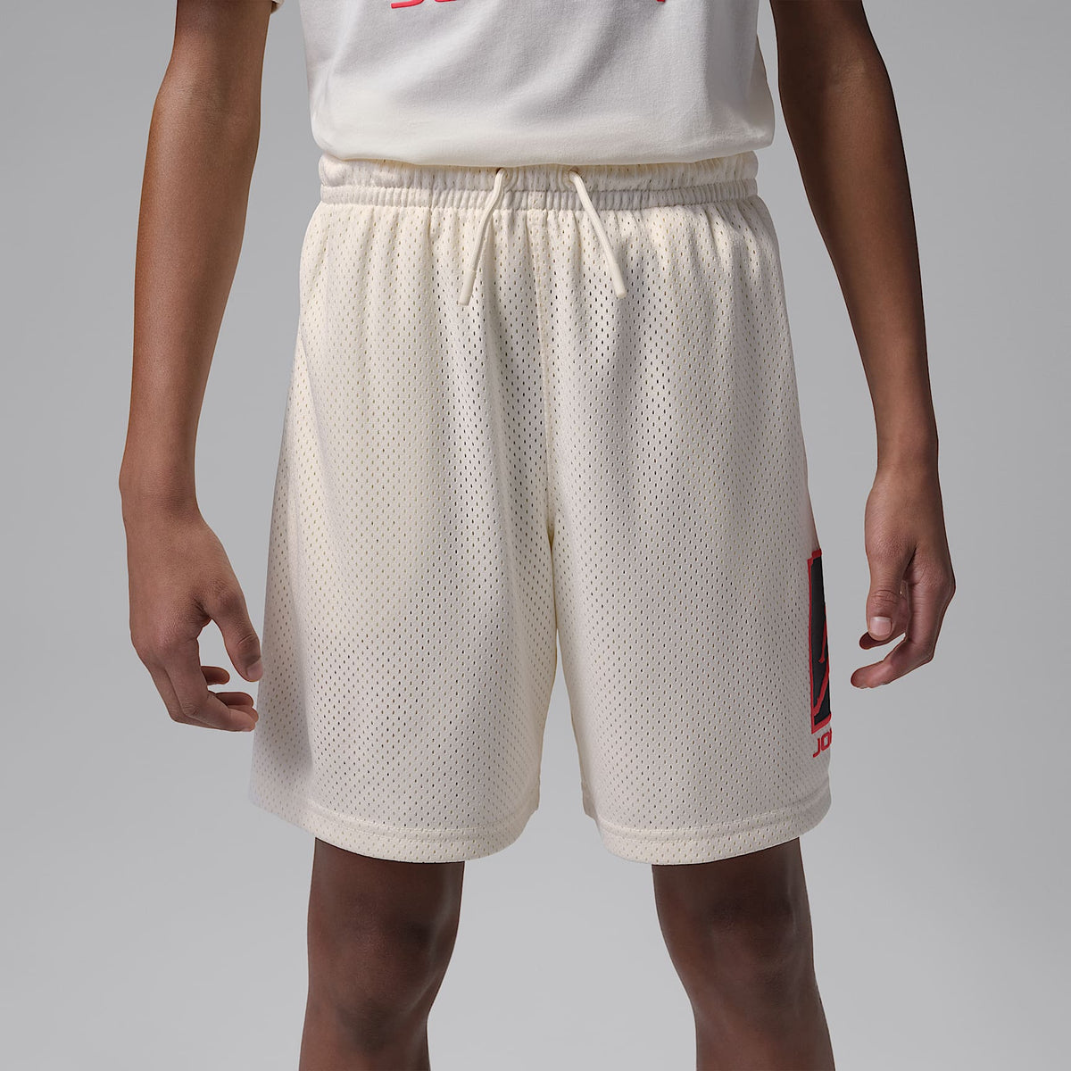 Shorts de malla Brooklyn Baseline para niños talla grande Jordan – Marrón – vista 2