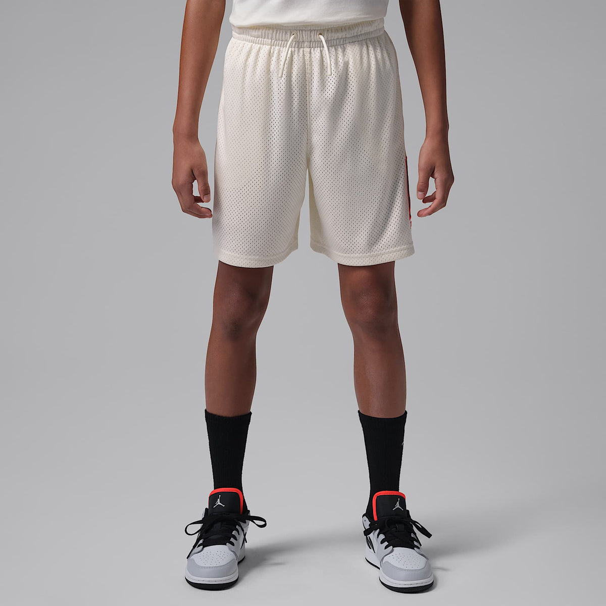 Shorts de malla Brooklyn Baseline para niños talla grande Jordan – Marrón – vista 1