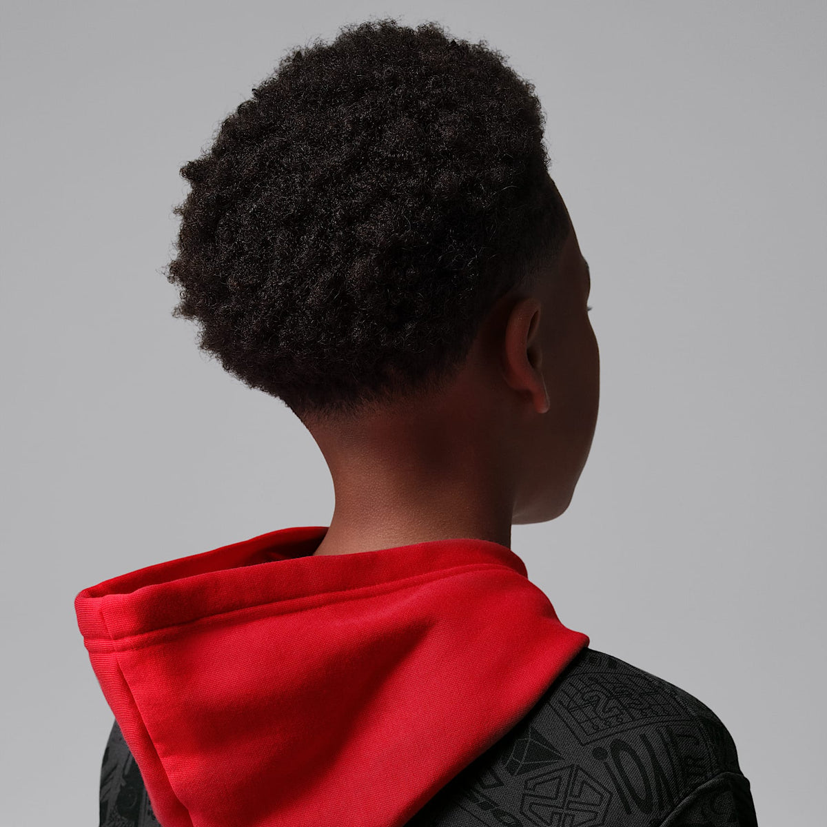 Sudadera con gorro sin cierre Brooklyn estampada para niños talla grande Jordan – Gris humo oscuro – vista 7