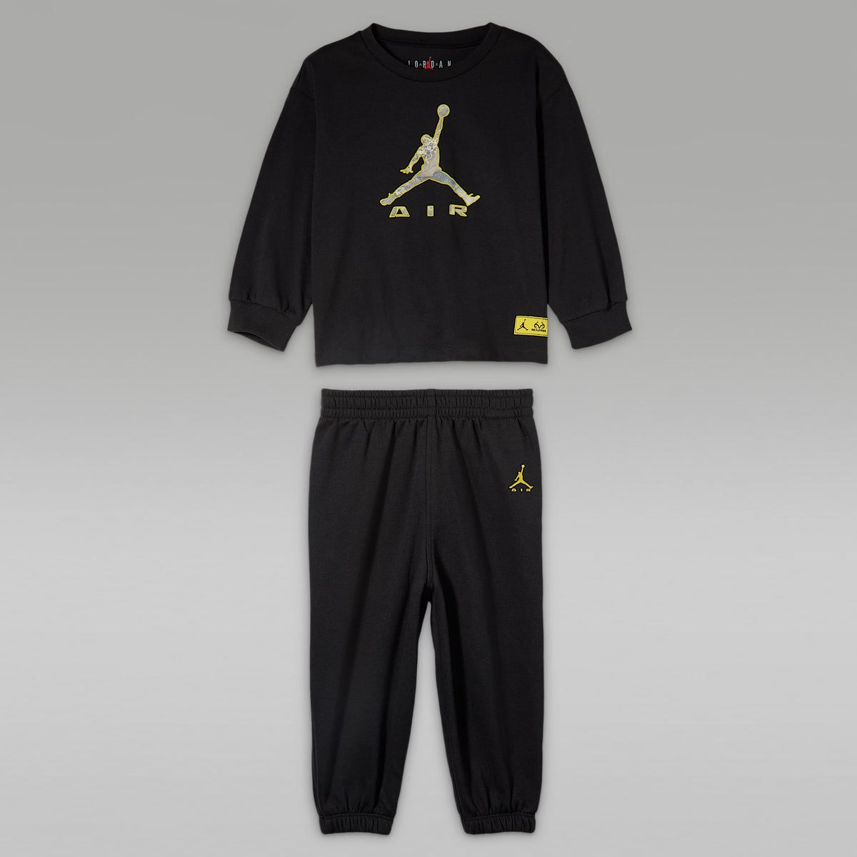 Conjunto de 2 playeras de manga larga Brooklyn Realtree para bebé (12 a 24 meses) Jordan – Negro – vista 1