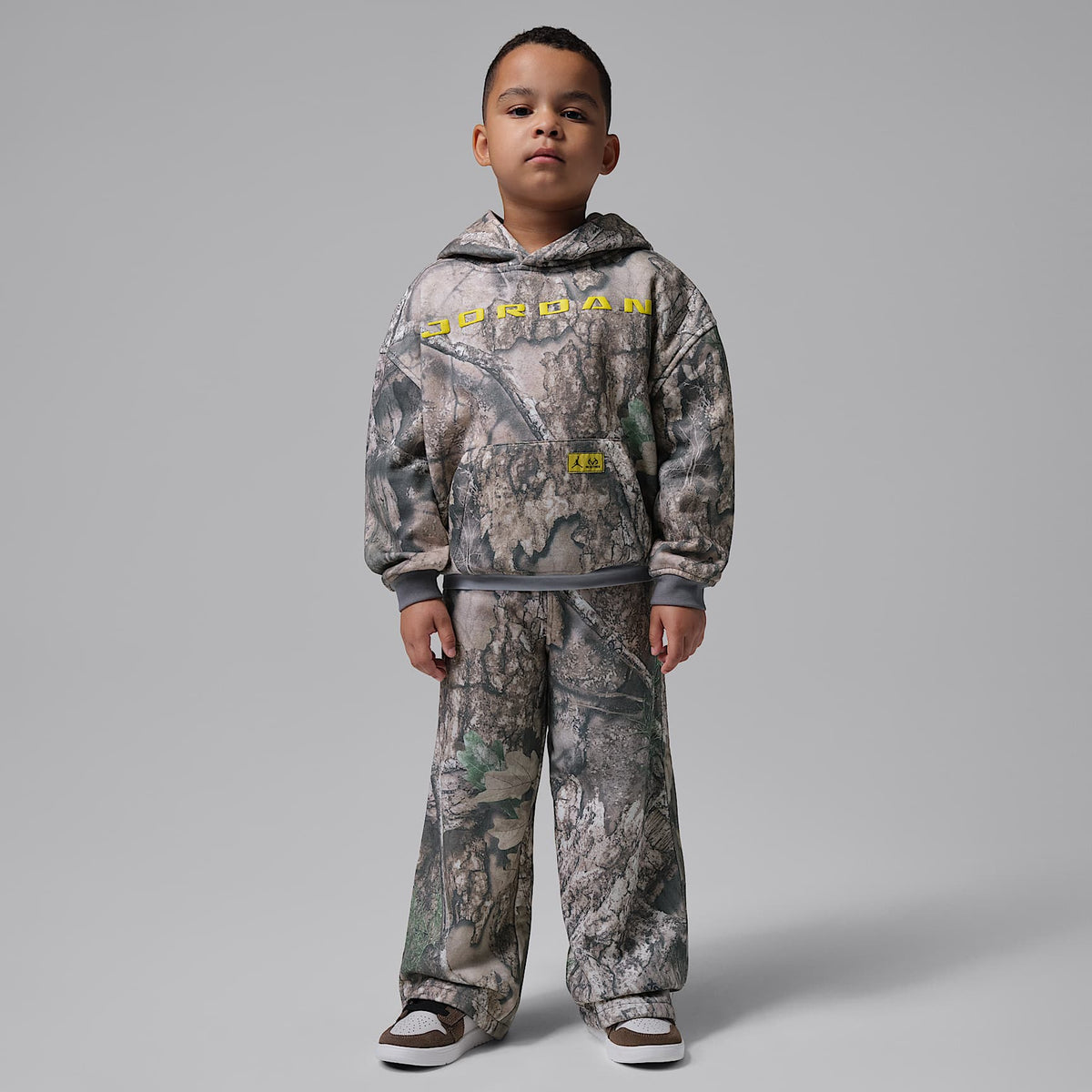 Conjunto de 2 piezas de sudadera con gorro sin cierre Brooklyn Realtree para niños talla pequeña Jordan – Cisne – vista 1