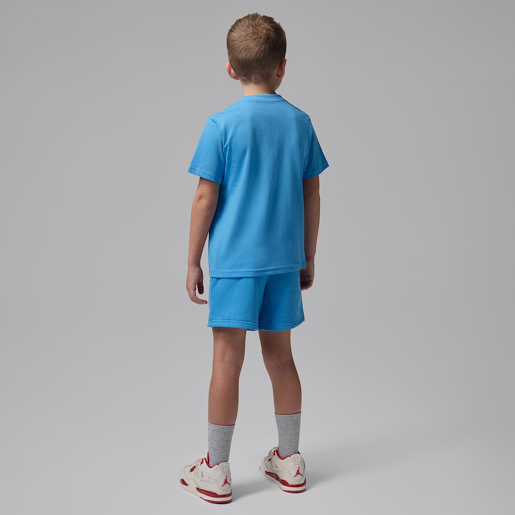 Conjunto de shorts de 2 piezas de French Terry Jordan Brooklyn Essentials para preescolar – Azul – vista 2