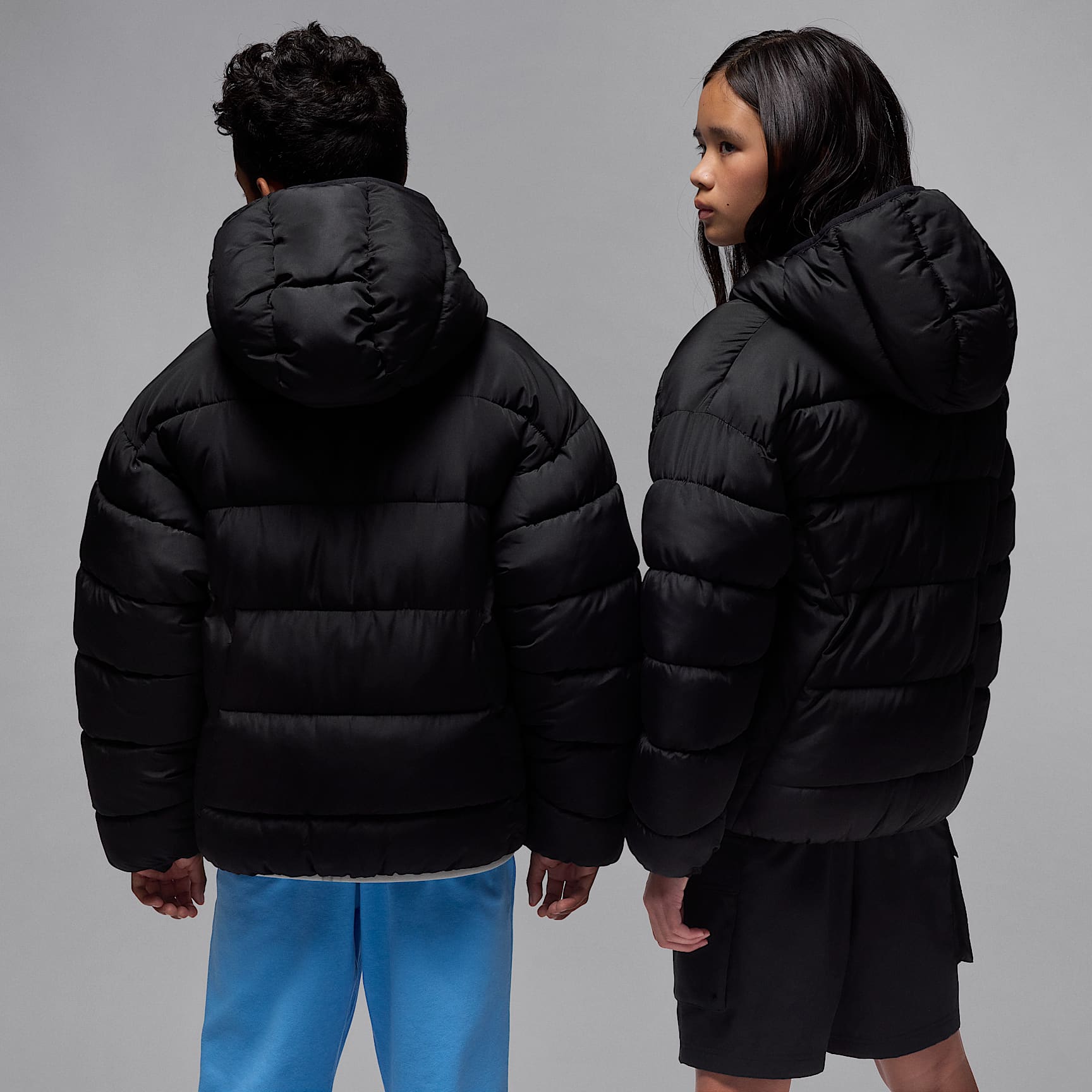 Chamarra acolchada Brooklyn para niños talla grande Jordan – Negro – vista 2