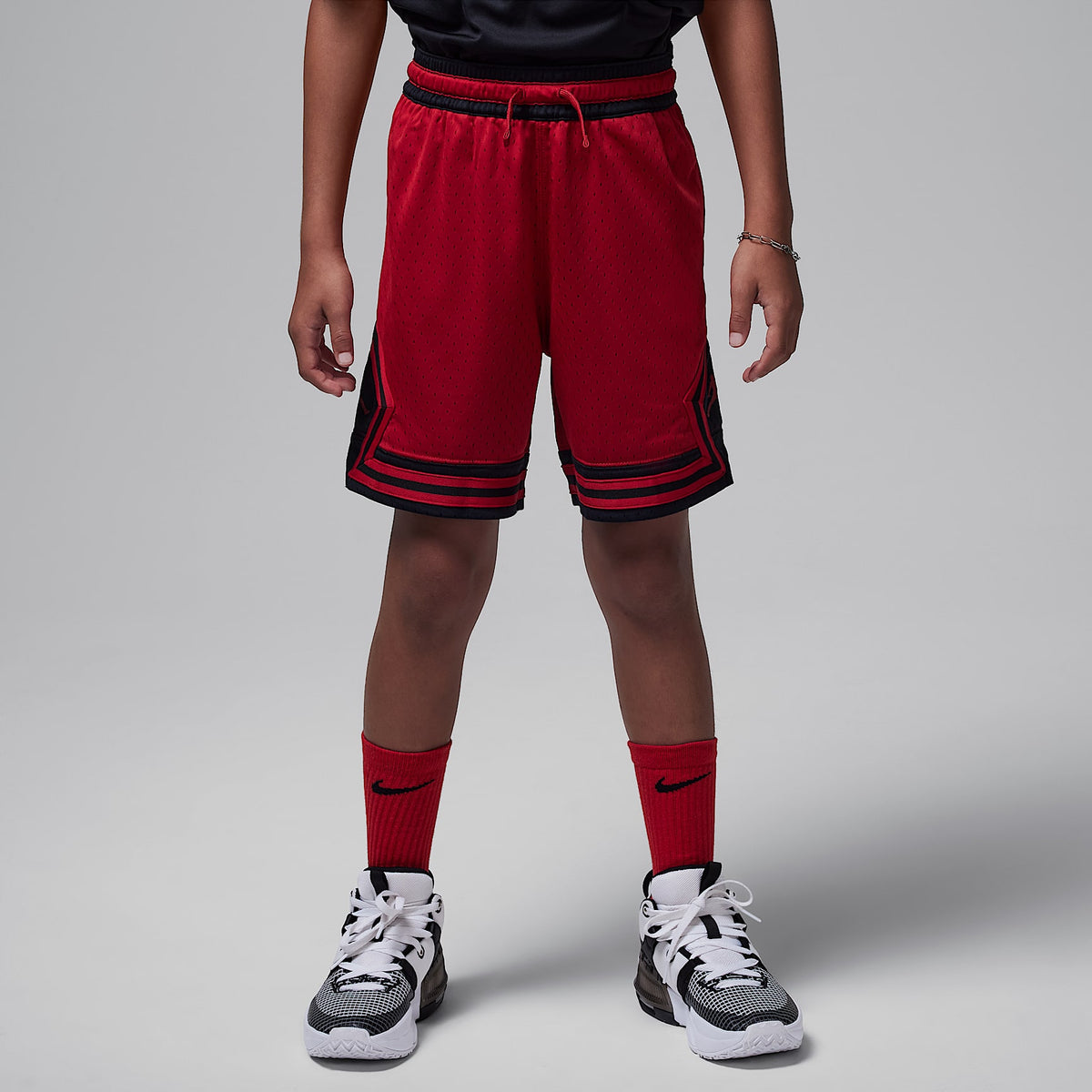 Shorts deportivos Diamond Dri-FIT para niños talla grande Jordan – Rojo gimnasio – vista 1