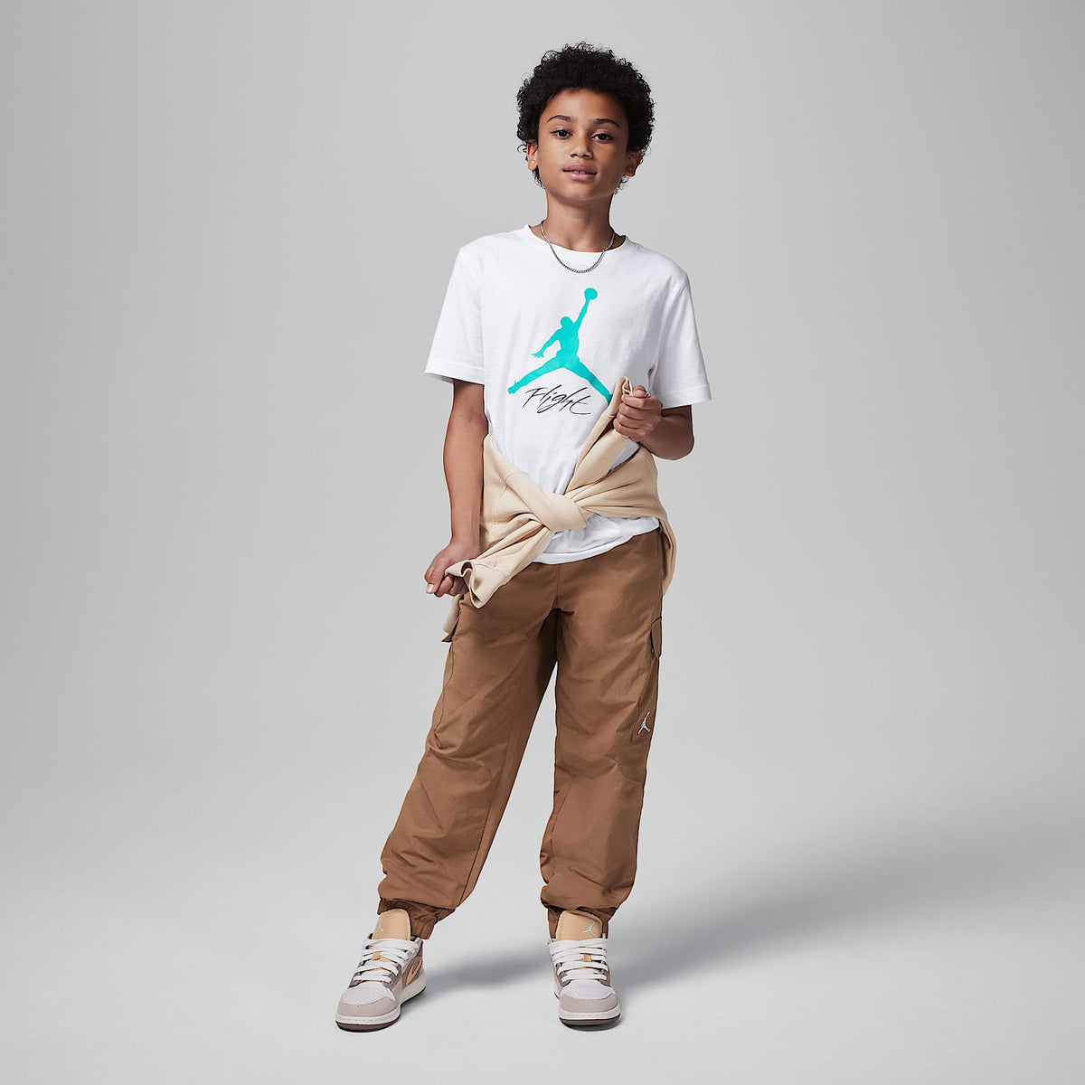 Pants cargo Double para niños talla grande Nike – Marrón arqueo – vista 7