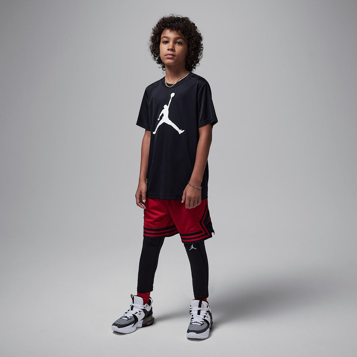 Mallas Dri-FIT de compresión para niños talla grande Jordan Sport – Negro – vista 5