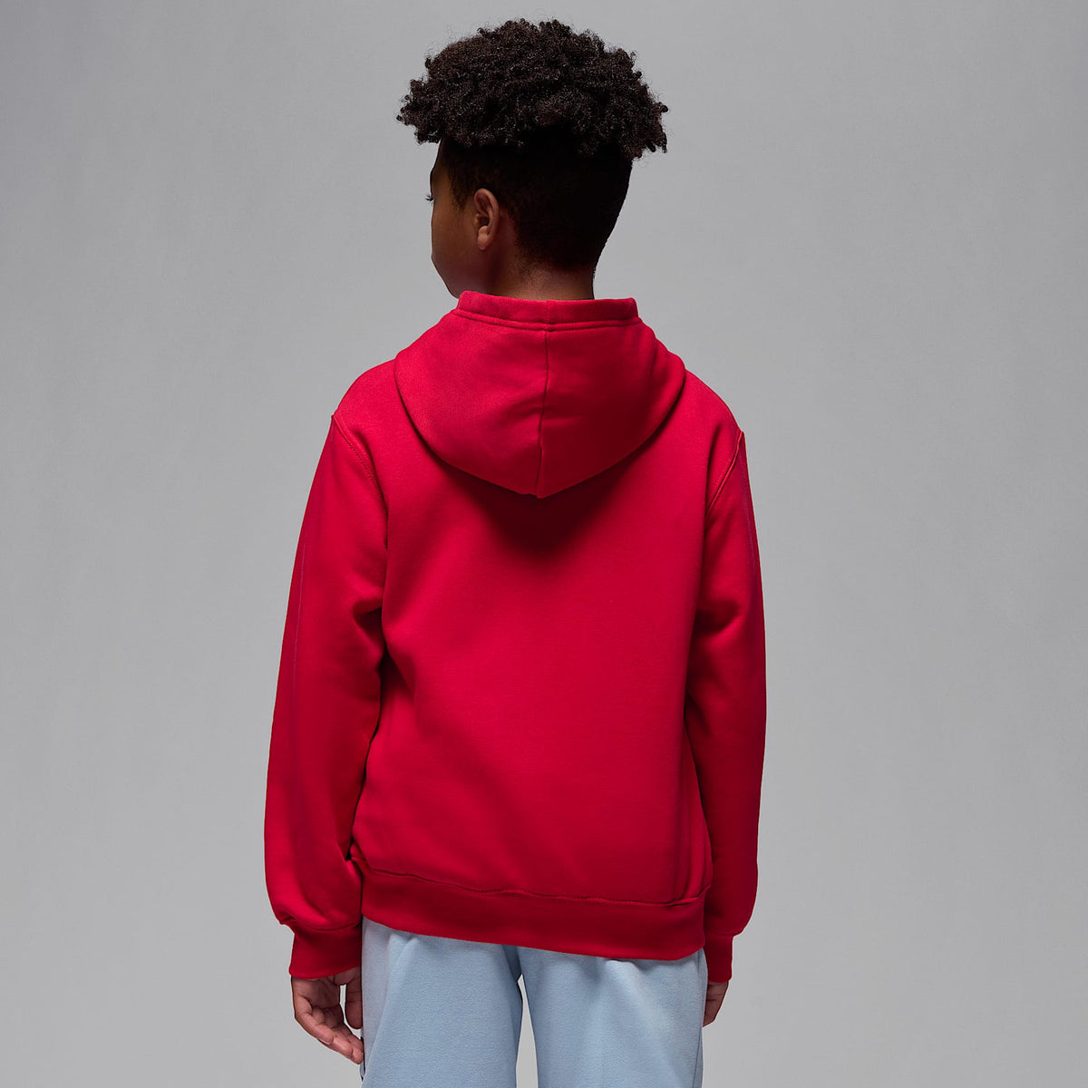 Sudadera con gorro sin cierre de tejido Fleece Baseline para niños talla grande Jordan Essentials – Rojo – vista 2