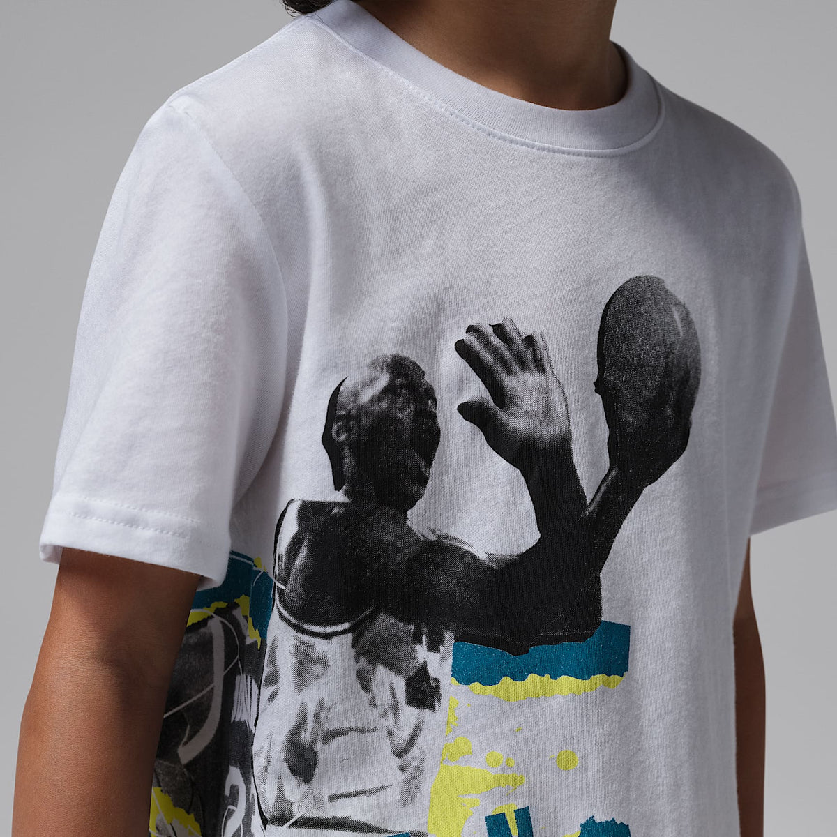 Playera Jordan para niños talla pequeña History Lesson – Blanco – vista 4