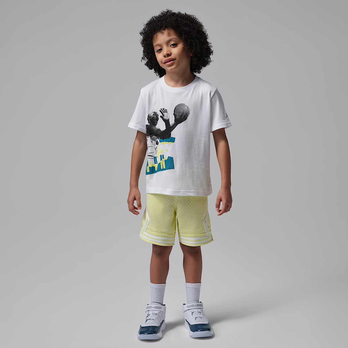 Playera Jordan para niños talla pequeña History Lesson – Blanco – vista 6