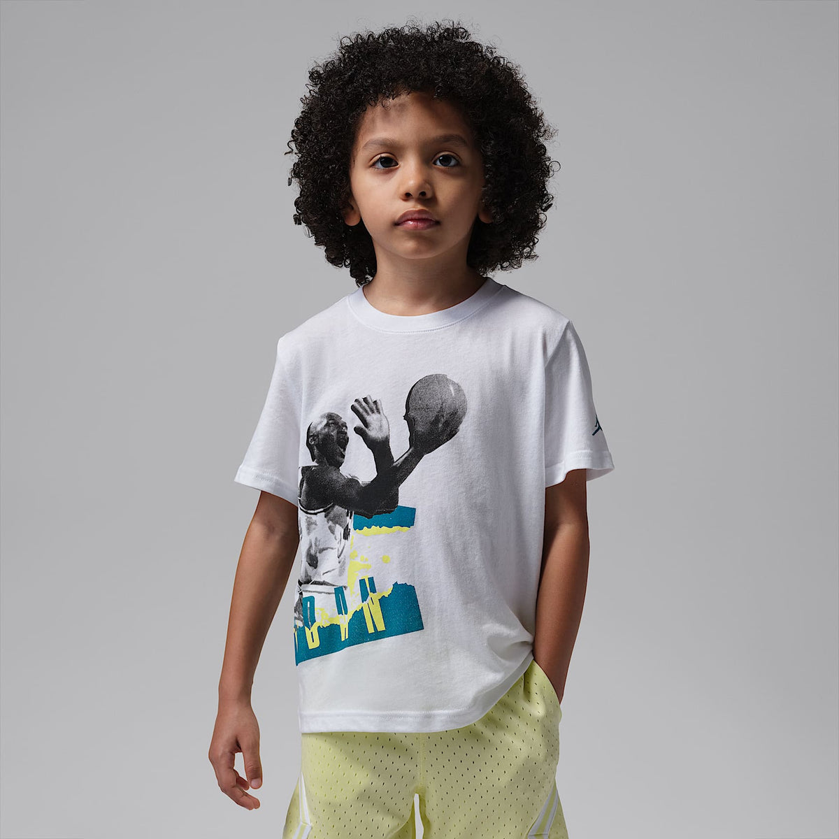 Playera Jordan para niños talla pequeña History Lesson – Blanco – vista 1