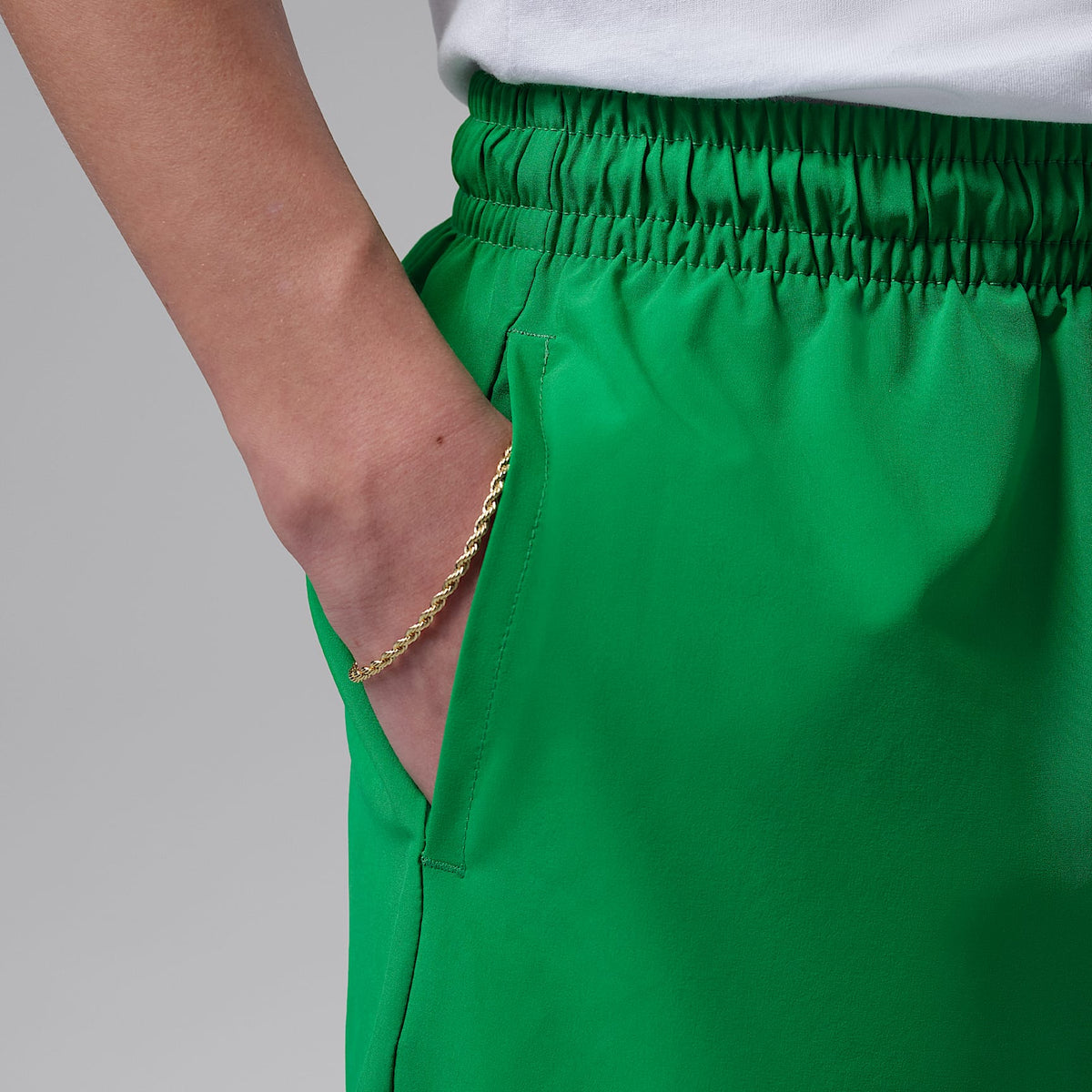 Shorts para jugar Jumpman de tejido Woven para niños talla grande Jordan – Verde suerte – vista 4