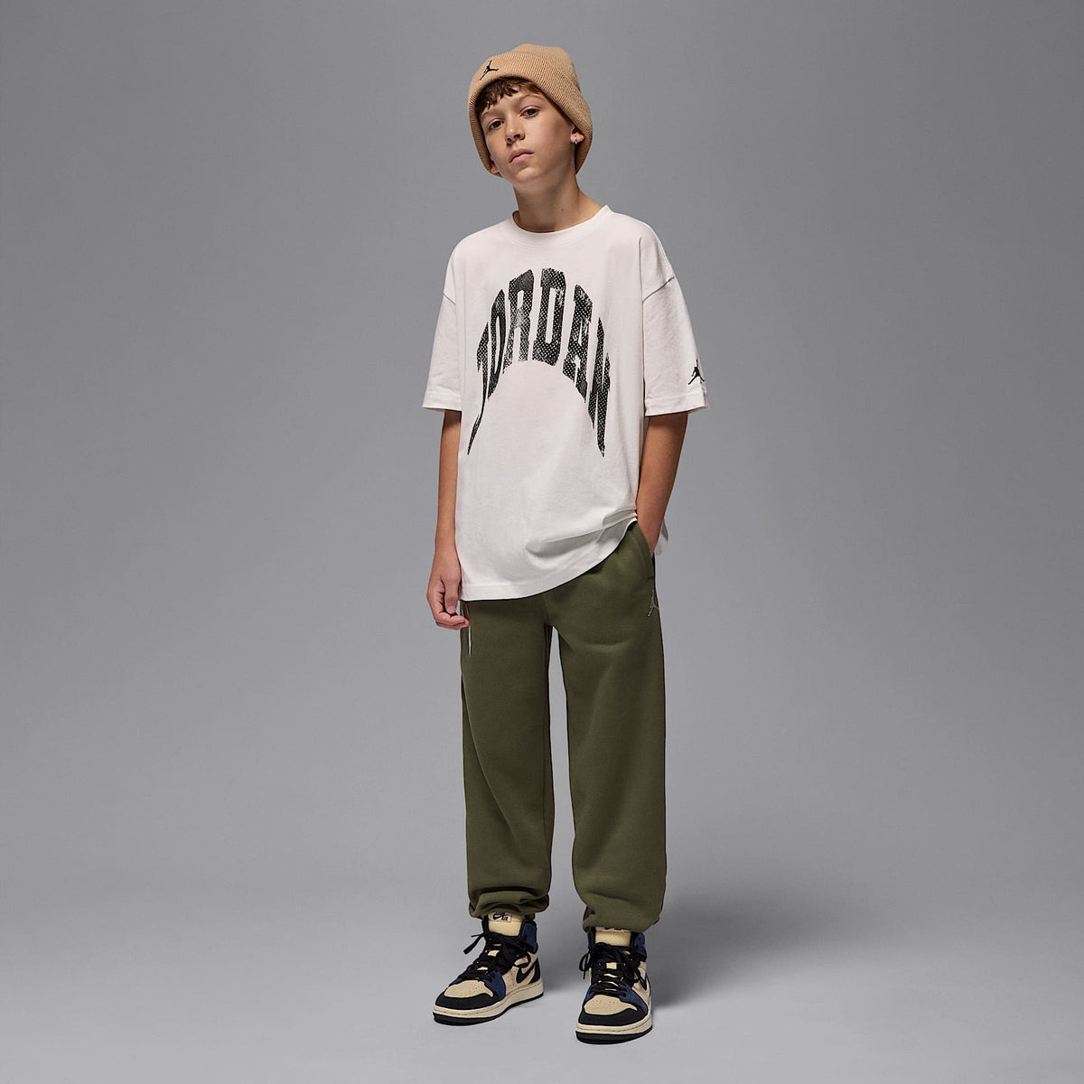 Pants de tejido Fleece para niños talla grande Jordan MVP – Oliva medio – vista 7