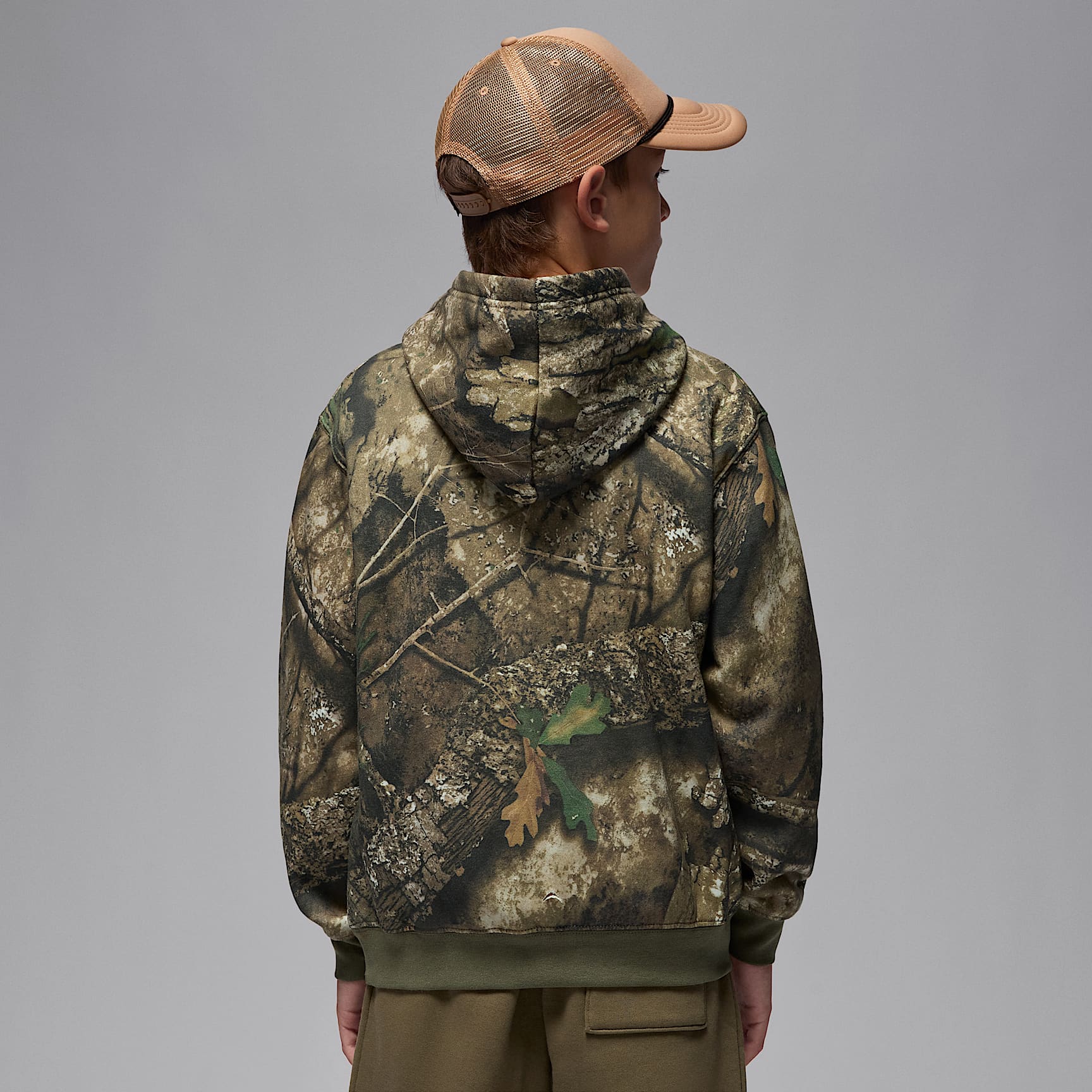 Sudadera con gorro sin cierre Realtree para niños talla grande Jordan – Oliva medio – vista 2