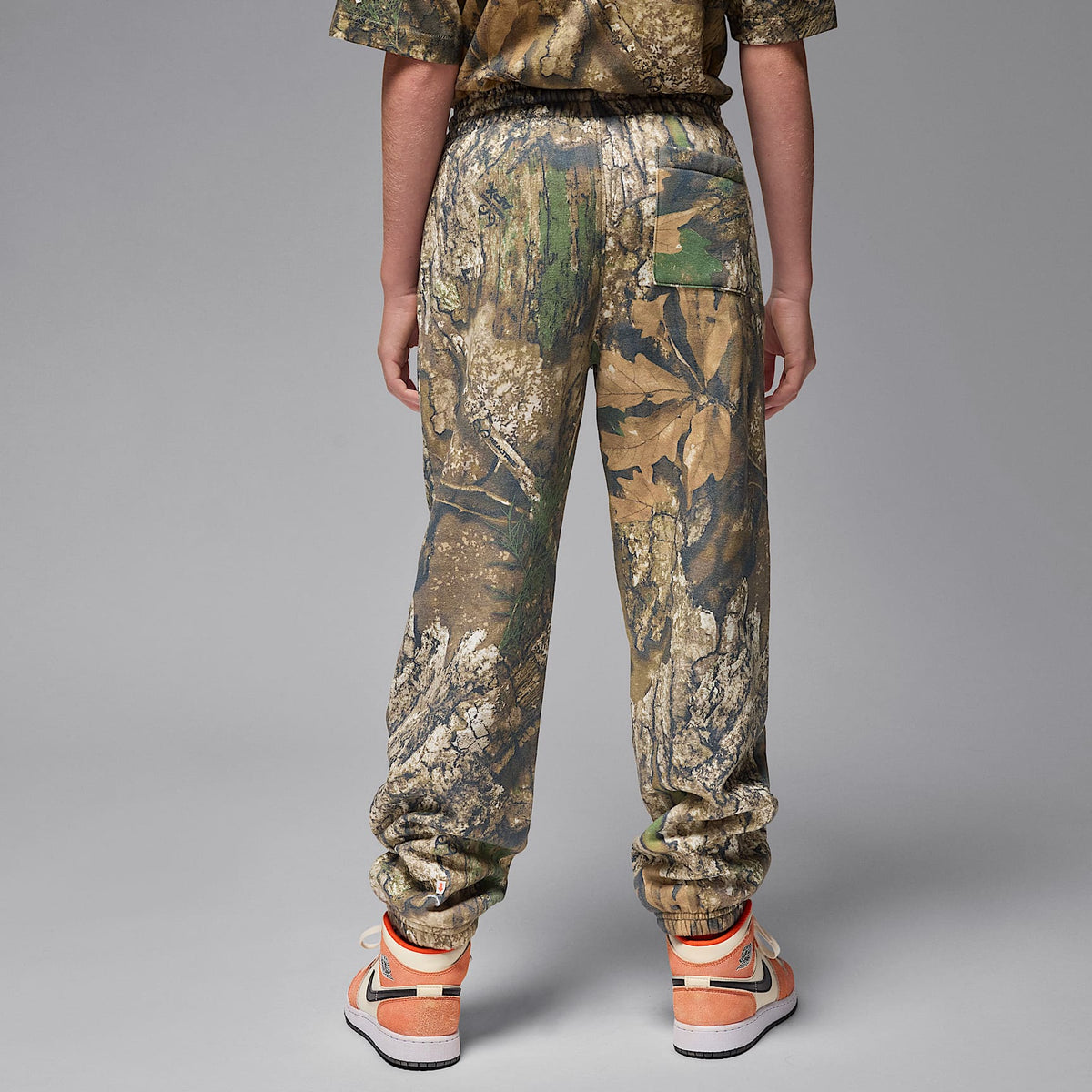 Pants de tejido Fleece Realtree para niños talla grande Jordan – Oliva medio – vista 2