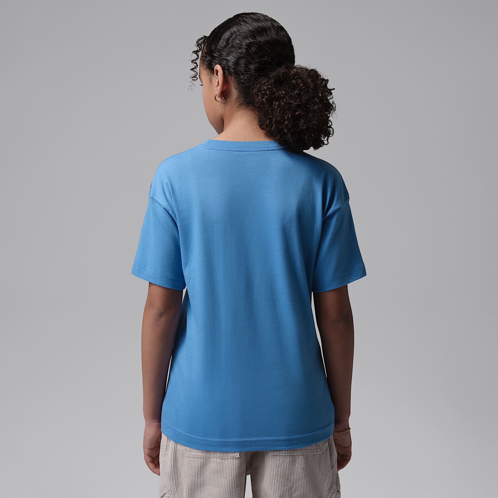 Playera Net Bouquet para niños talla grande Jordan – Azul extremo – vista 2