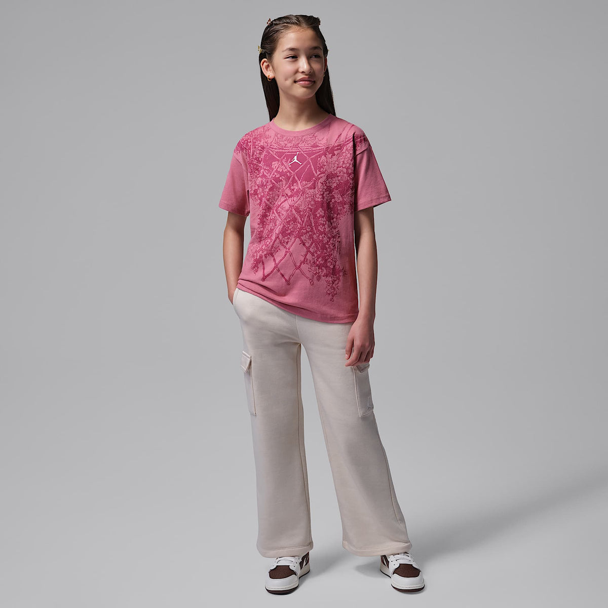 Playera Net Bouquet para niños talla grande Jordan – Baya del desierto – vista 5