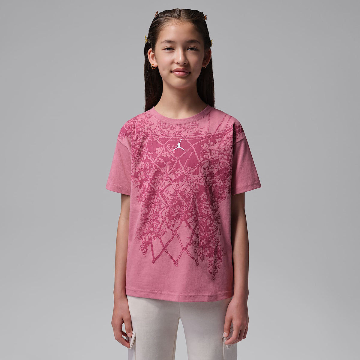 Playera Net Bouquet para niños talla grande Jordan – Baya del desierto – vista 1