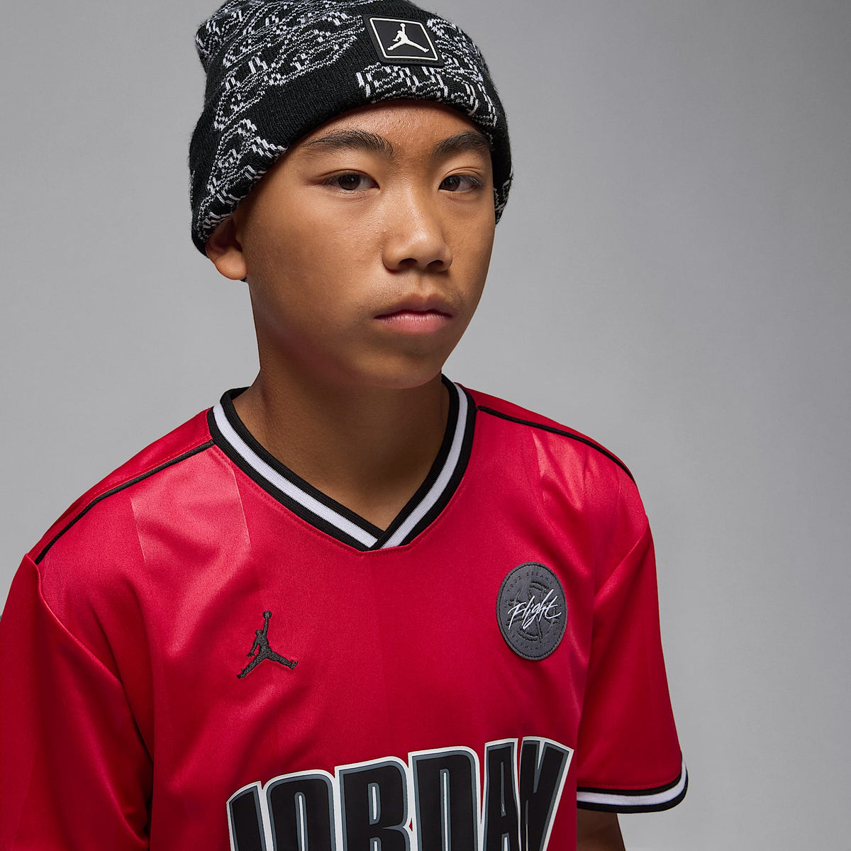 Jersey deportivo para niños talla grande Jordan – Rojo gimnasio – vista 3
