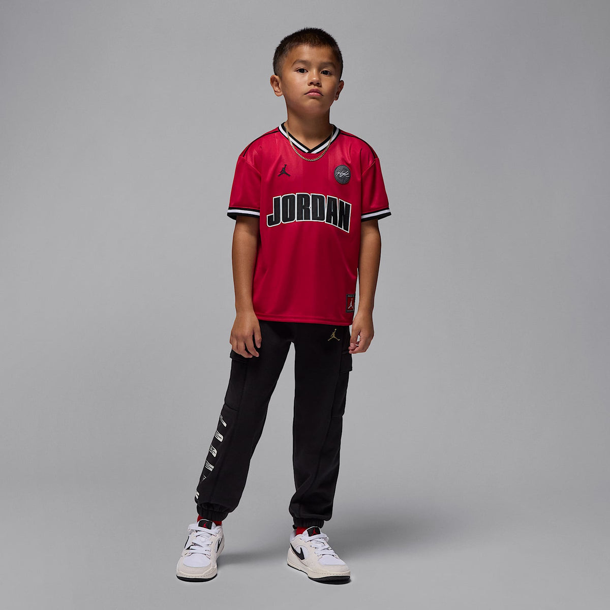 Jersey deportivo para niños talla pequeña Jordan – Rojo gimnasio – vista 7
