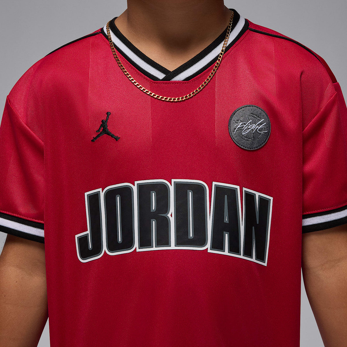 Jersey deportivo para niños talla pequeña Jordan – Rojo gimnasio – vista 4