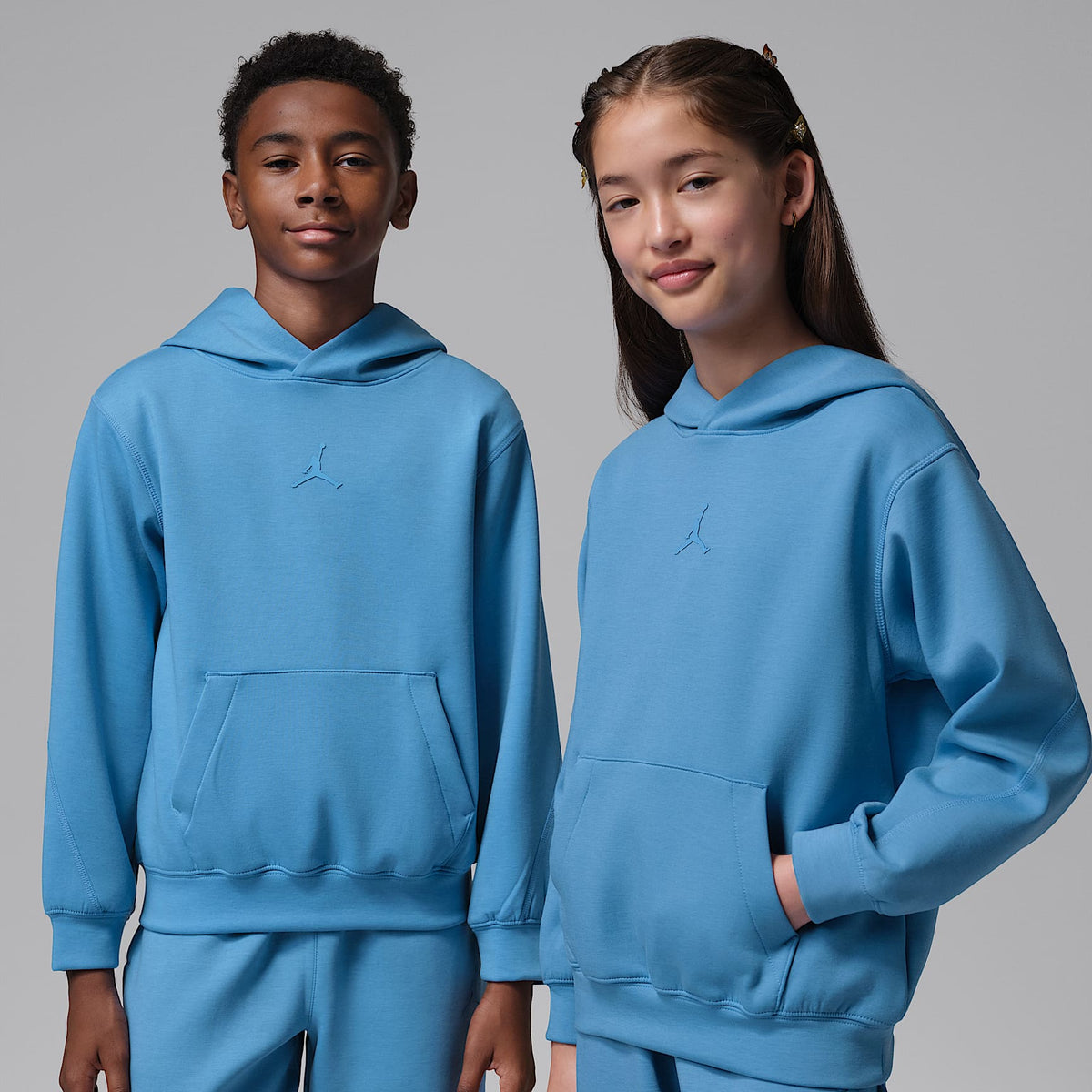 Sudadera con gorro sin cierre Therma-FIT para niños talla grande Jordan Sport – Azul extremo – vista 1