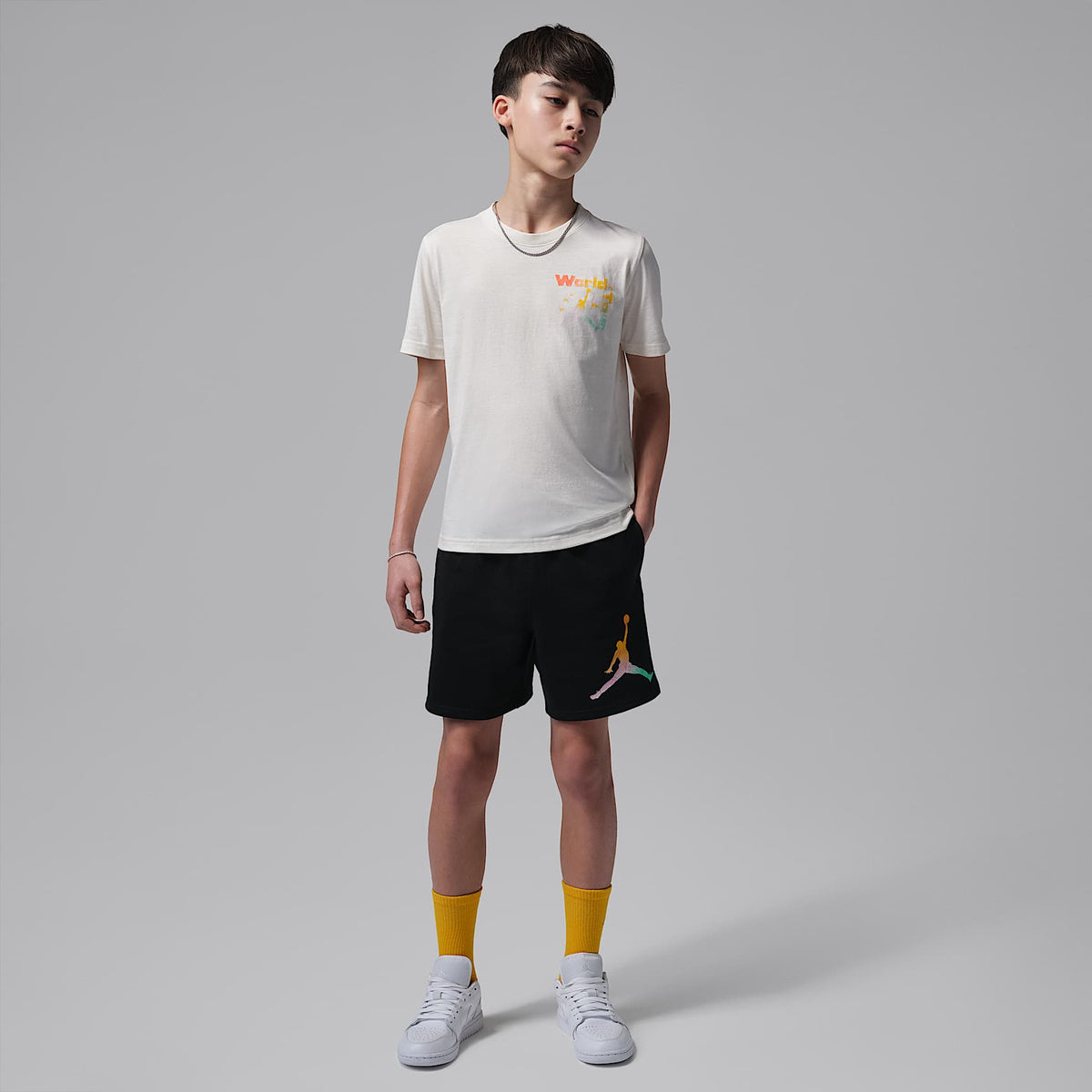 Shorts World Tour para niños talla grande Jordan – Negro – vista 6