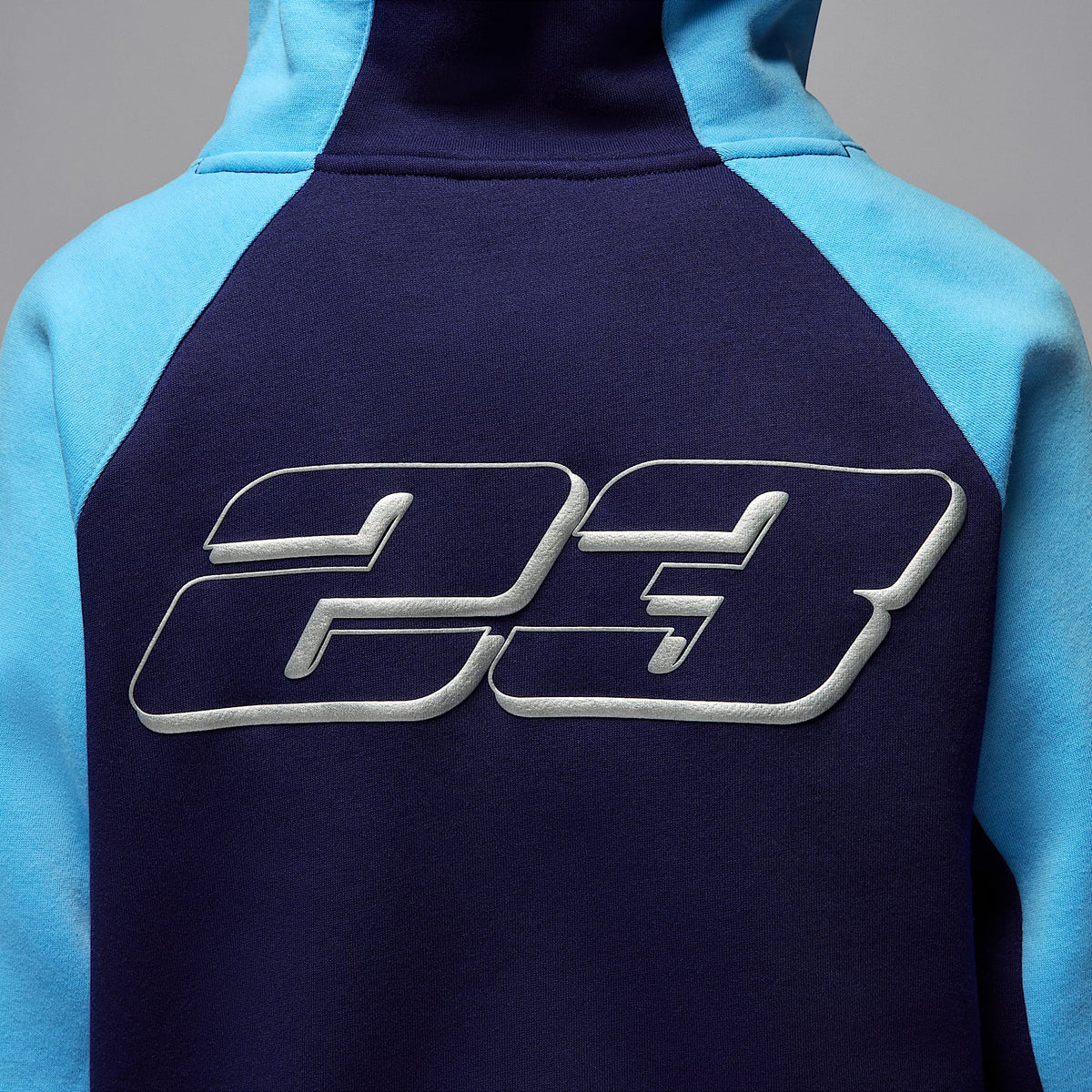 Sudadera con gorro sin cierre de tejido Fleece para niños talla grande Jordan Mountainside – Azul vacío – vista 5