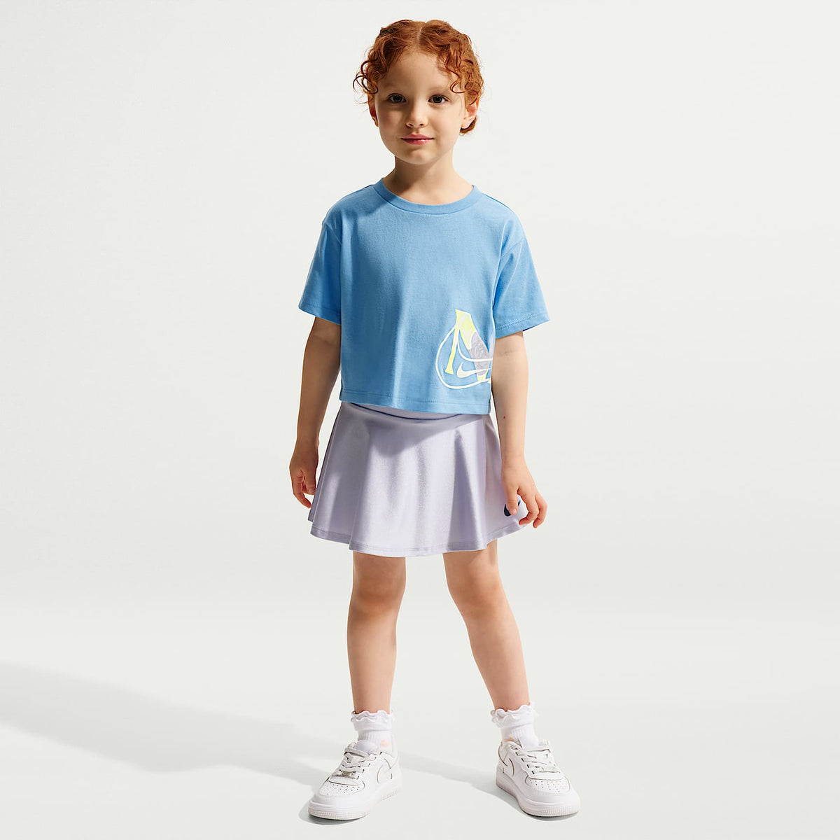 Playera de corte cuadrado infantil Nike Move With Nature – Azul – vista 4