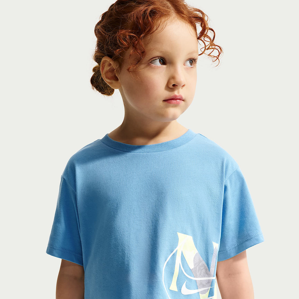 Playera de corte cuadrado infantil Nike Move With Nature – Azul – vista 1