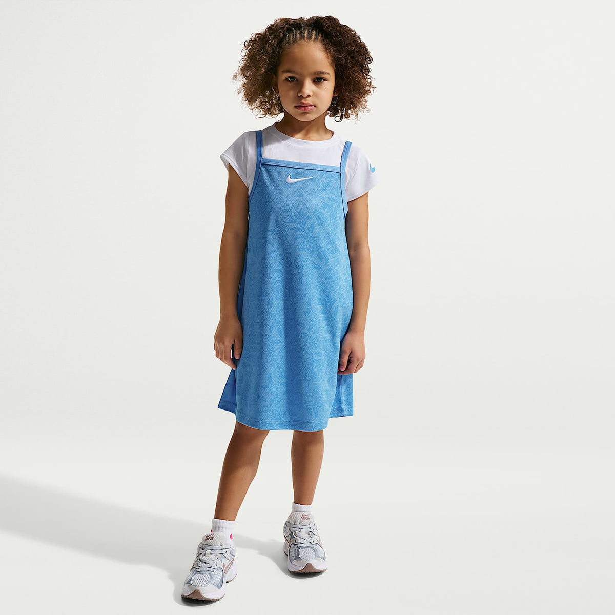 Conjunto de vestido de 2 piezas para niños talla pequeña Nike Move With Nature – Azul – vista 1