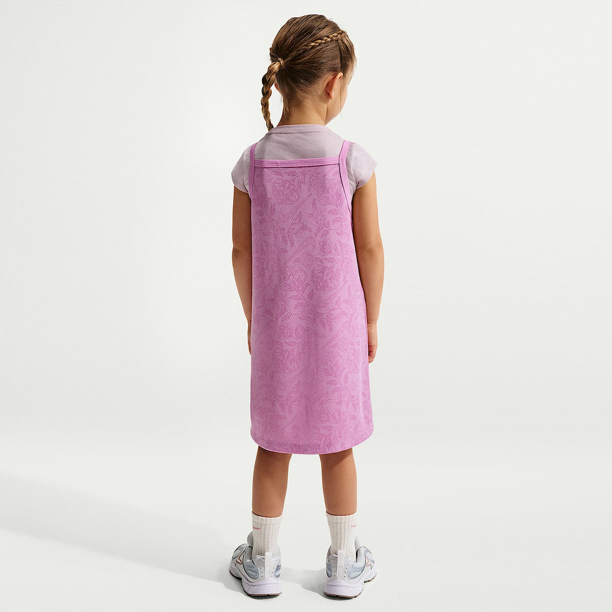 Conjunto de vestido de 2 piezas para niños talla pequeña Nike Move With Nature – Morado – vista 2