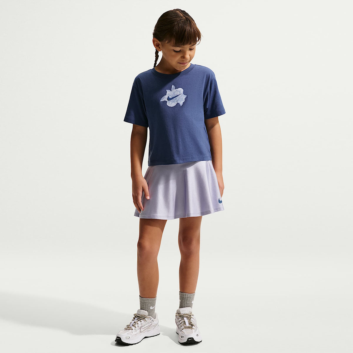 Conjunto de 2 piezas con vestido para niños talla pequeña Nike Move With Nature – Gris – vista 1