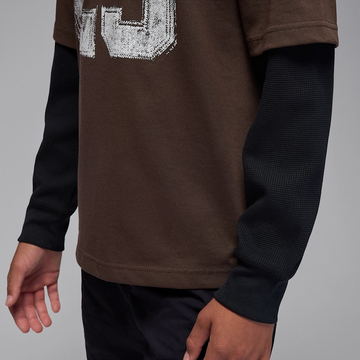 Playera de dos capas para niños talla grande Jordan MVP – Marrón barroco – vista 5