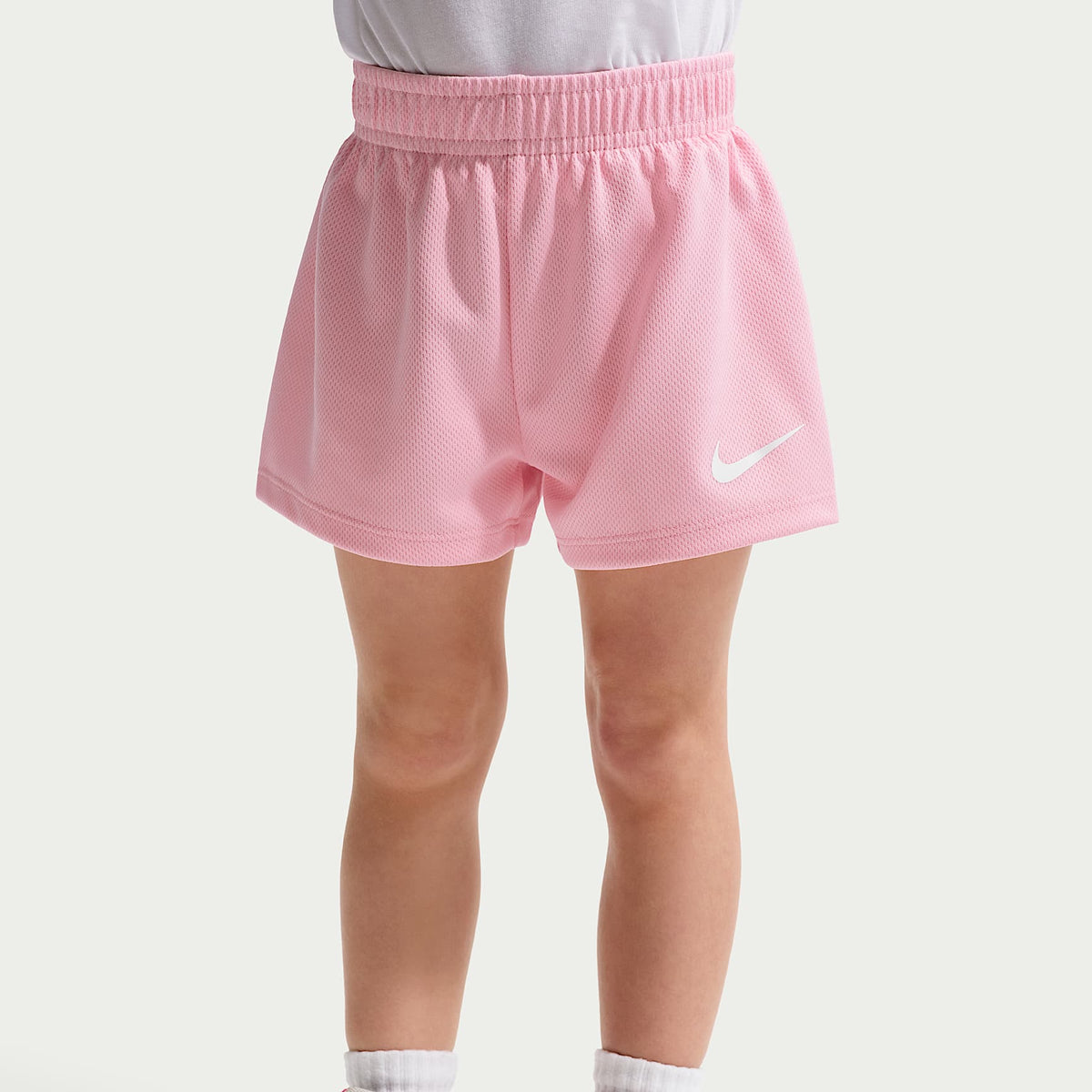 Conjunto de shorts de dos piezas de malla infantil Nike Move With Nature – Rosa suave medio – vista 4