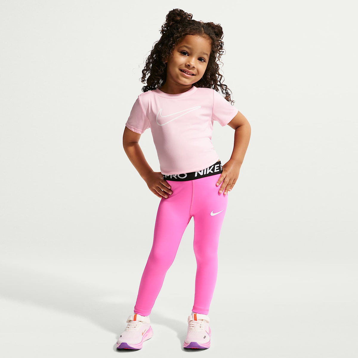 Leggings Dri-FIT infantiles Nike Pro – Rosa alegre – vista 1