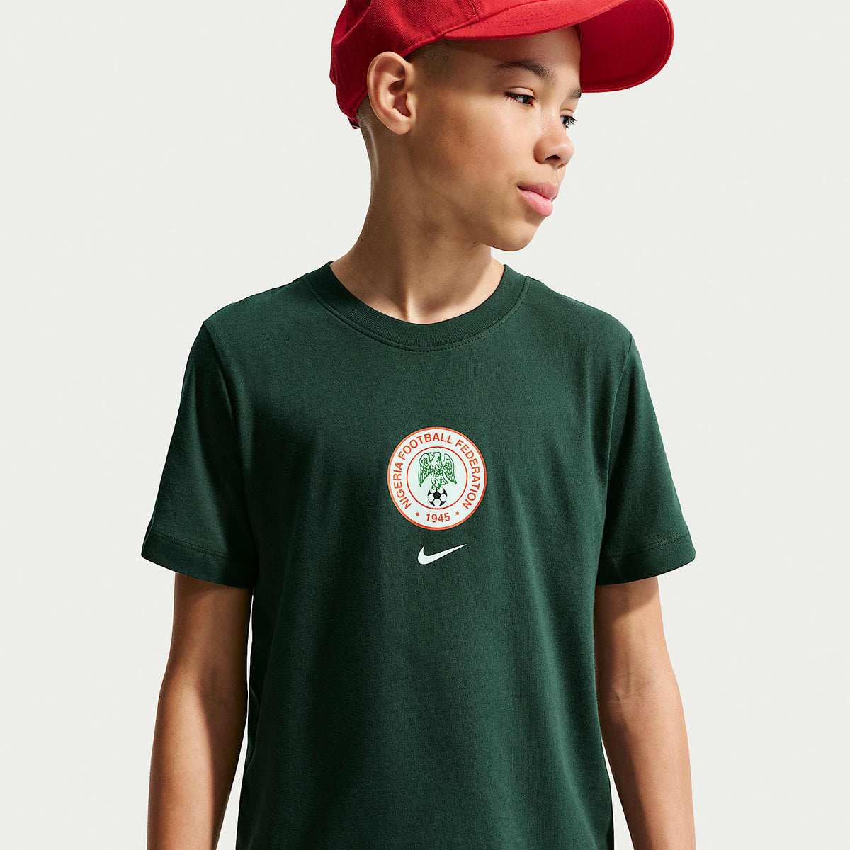 Playera de fútbol Nike para niños talla grande Nigeria – Verde pro – vista 1