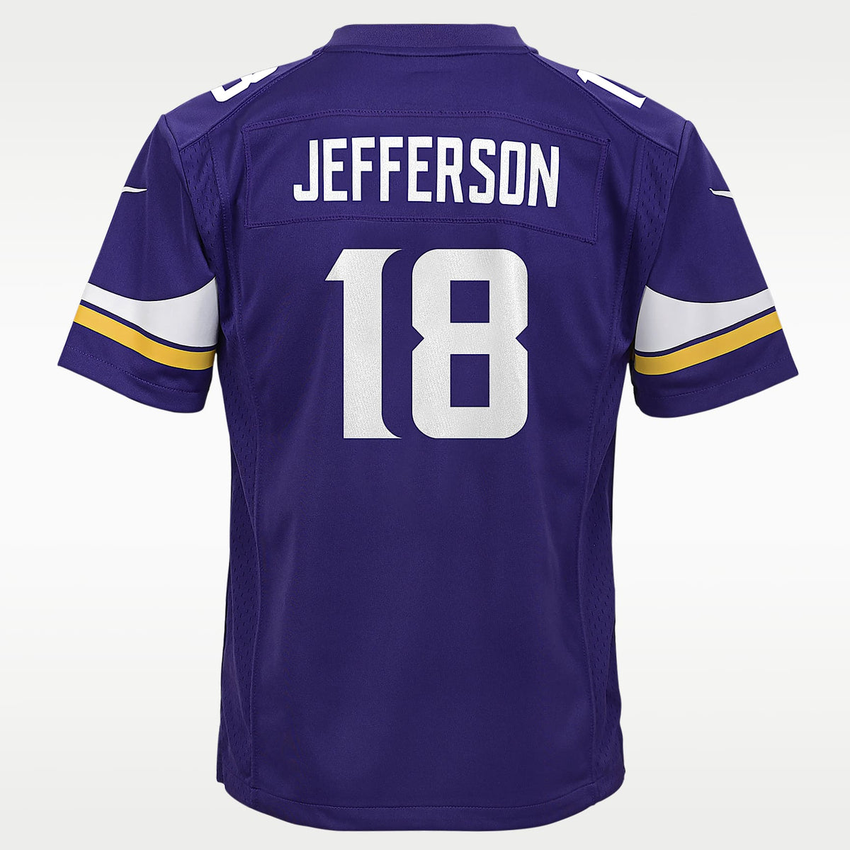 Jersey Nike de la NFL Game para niños talla grande Justin Jefferson Minnesota Vikings 2024 – Morado – vista 2