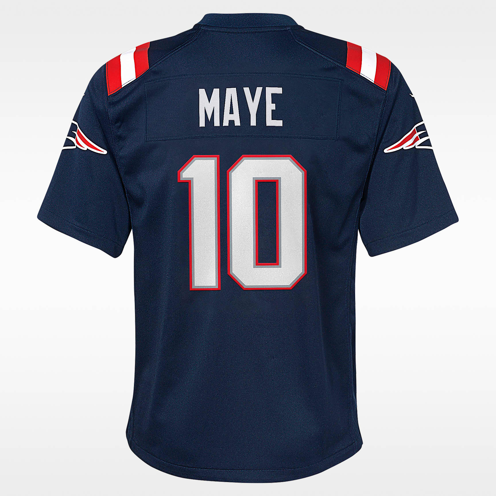 Jersey Nike de la NFL Game para niños talla grande Drake Maye New England Patriots – Azul marino – vista 2
