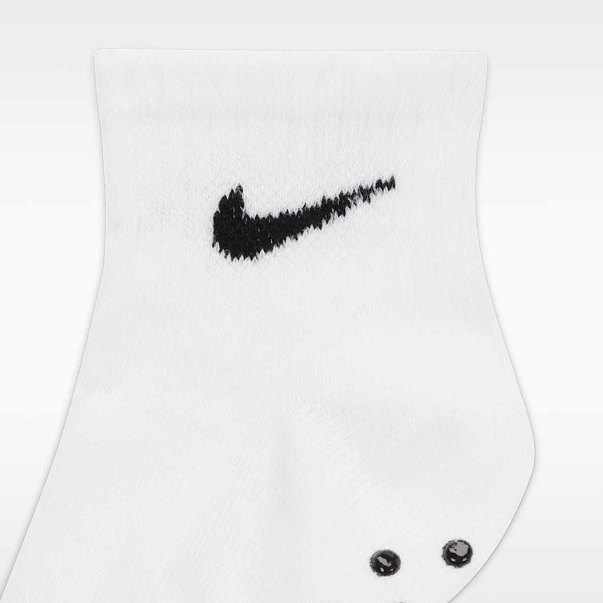 Calcetines antideslizantes Core Swoosh para bebé (3 pares) Nike – Blanco – vista 3