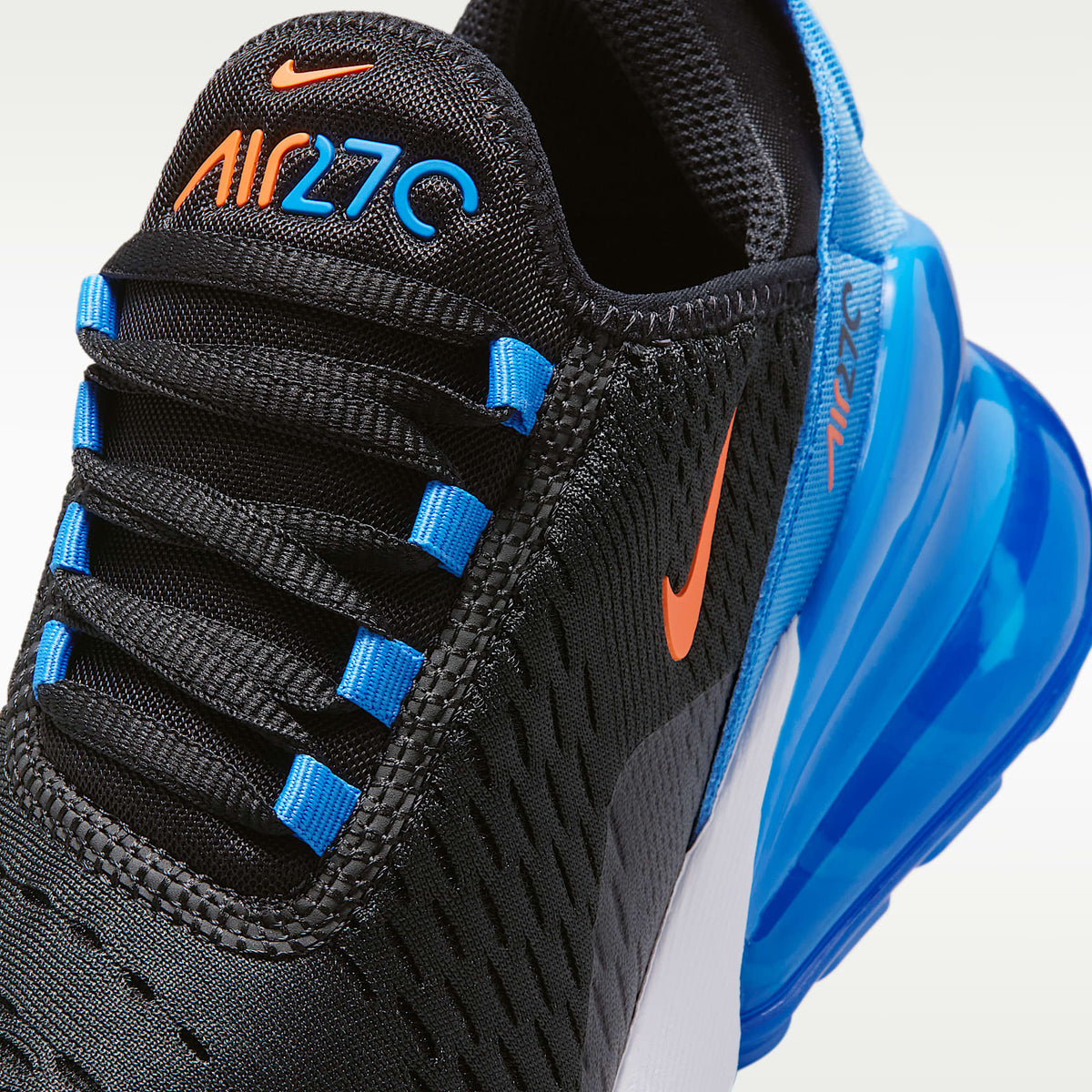 Nike Air Max 270 – Negro/Azul cristal/Blanco/Naranja césped – vista 7