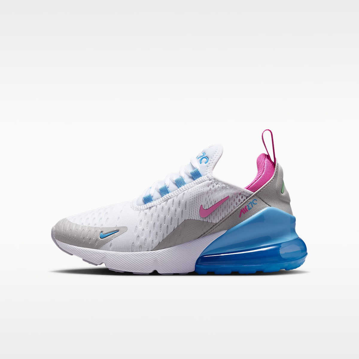 Nike Air Max 270 – Blanco/Azul fútbol/Verde ártico/Rosa paleta – vista 1