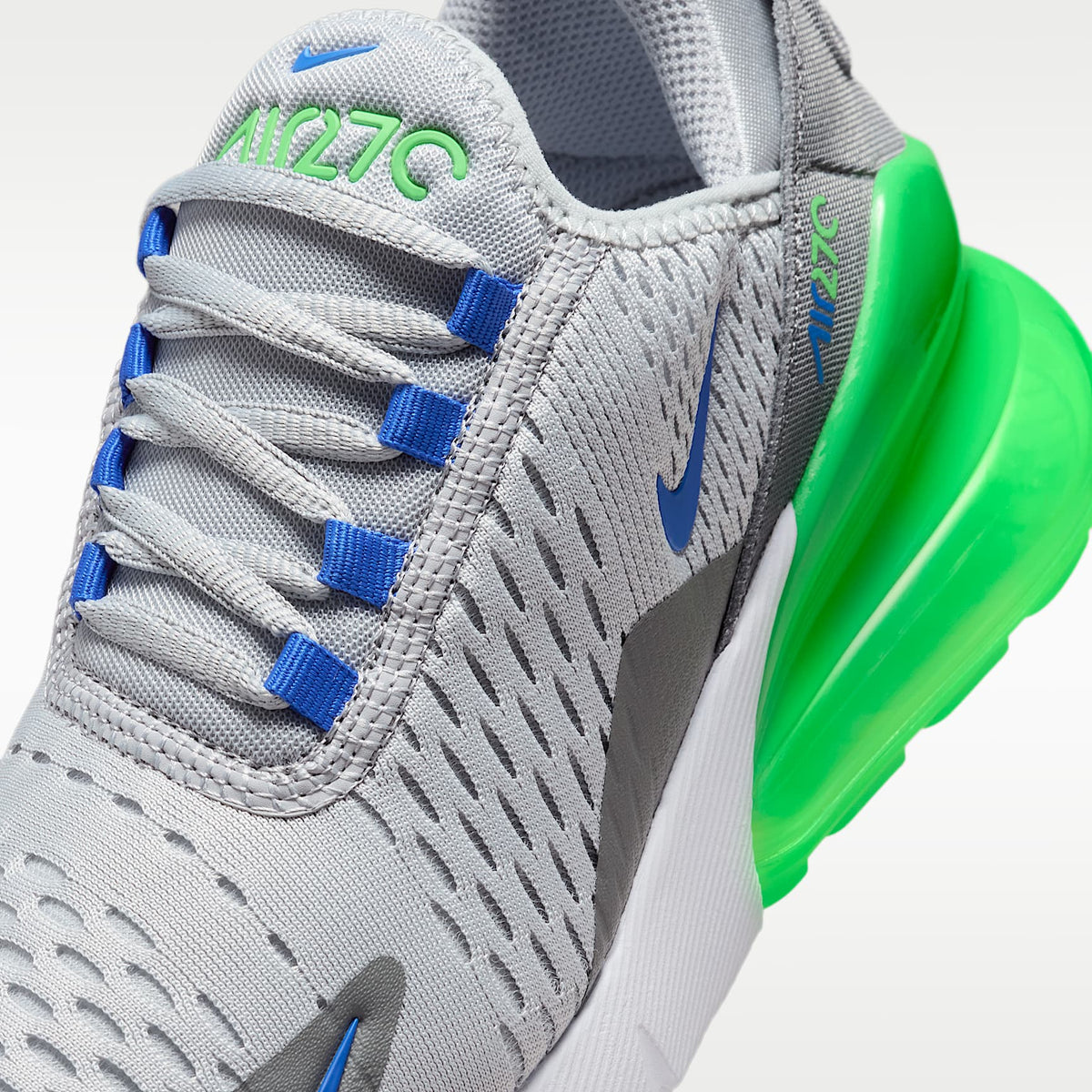 Nike Air Max 270 – Gris lobo/Gris humo/Verde chispa/Azul carrera – vista 7