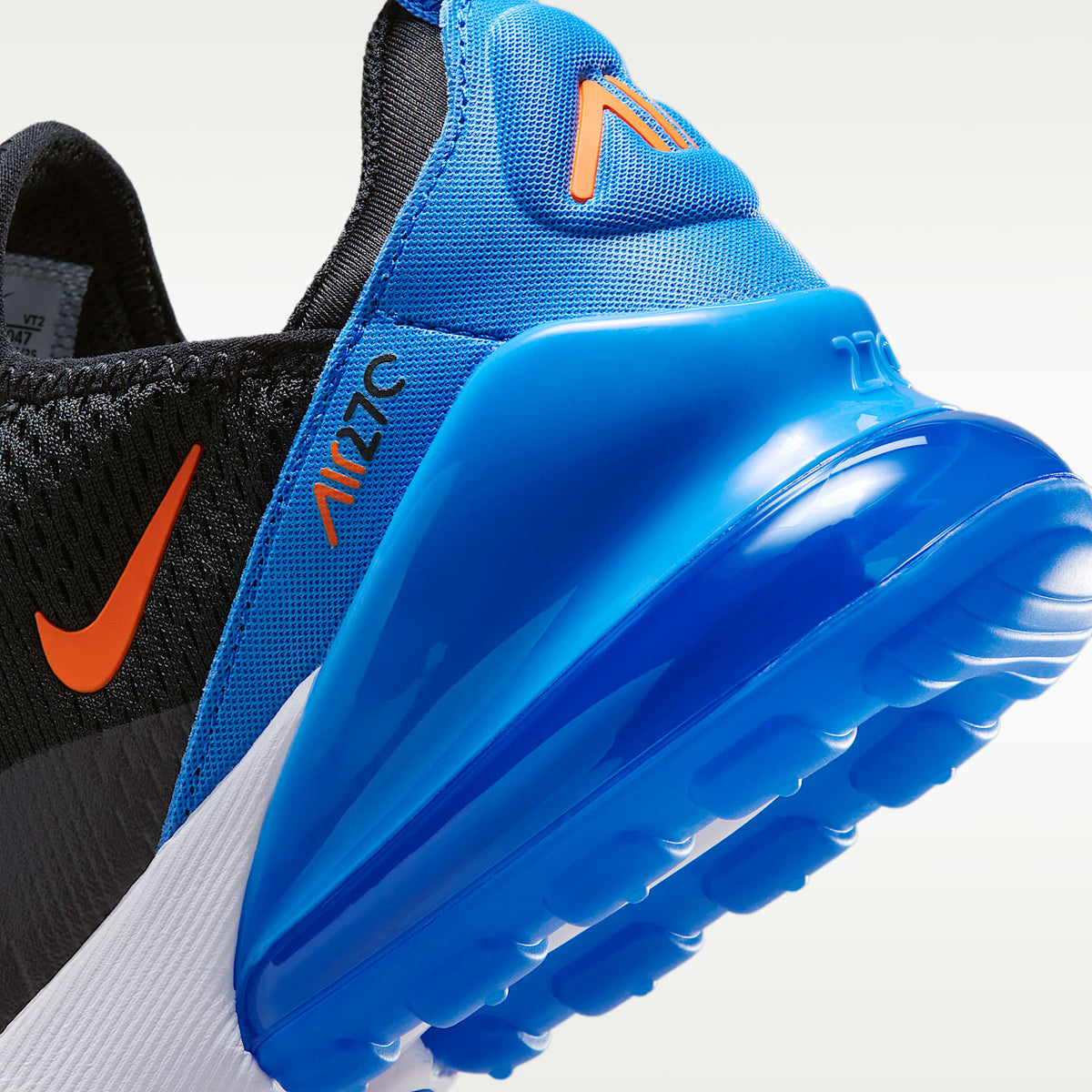 Nike Air Max 270 – Negro/Azul cristal/Blanco/Naranja césped – vista 8